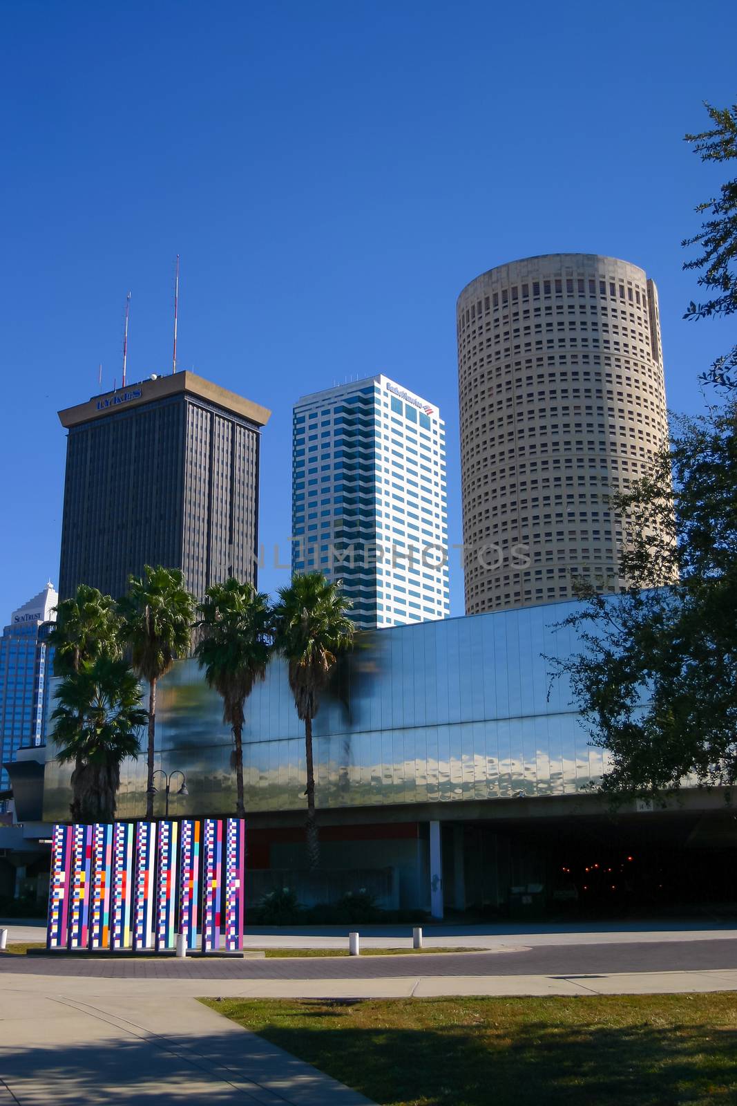 TAMPA, FLORIDA/USA - DECEMBER 06, 2003: Tampa skyline buildings of the Central Business District.