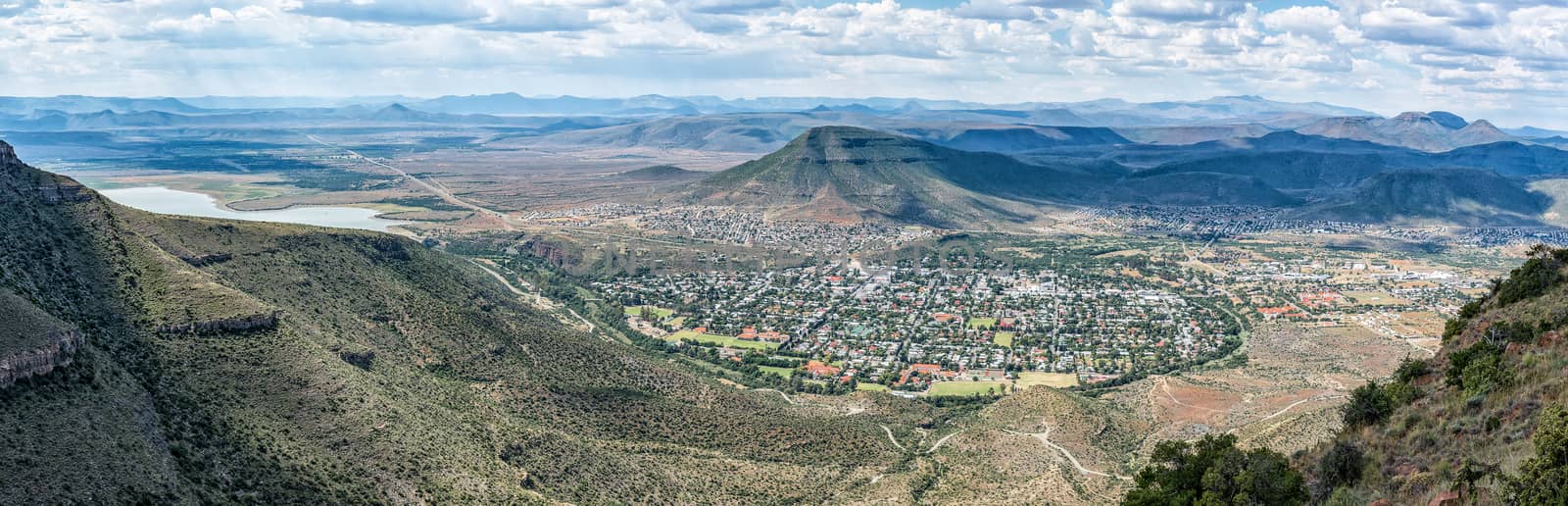 Panoramic view of Graaff Reinet as seen from the toposcope by dpreezg