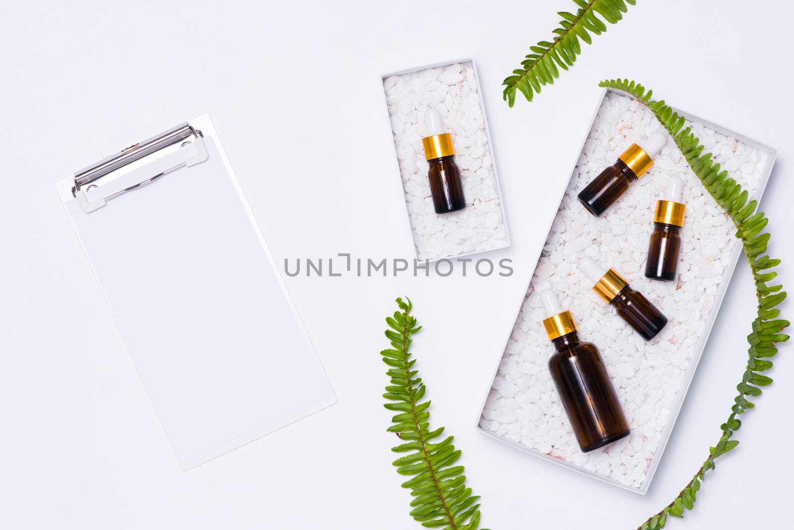 Branding mock-up. Natural essential oil. Natural beauty product  by makidotvn