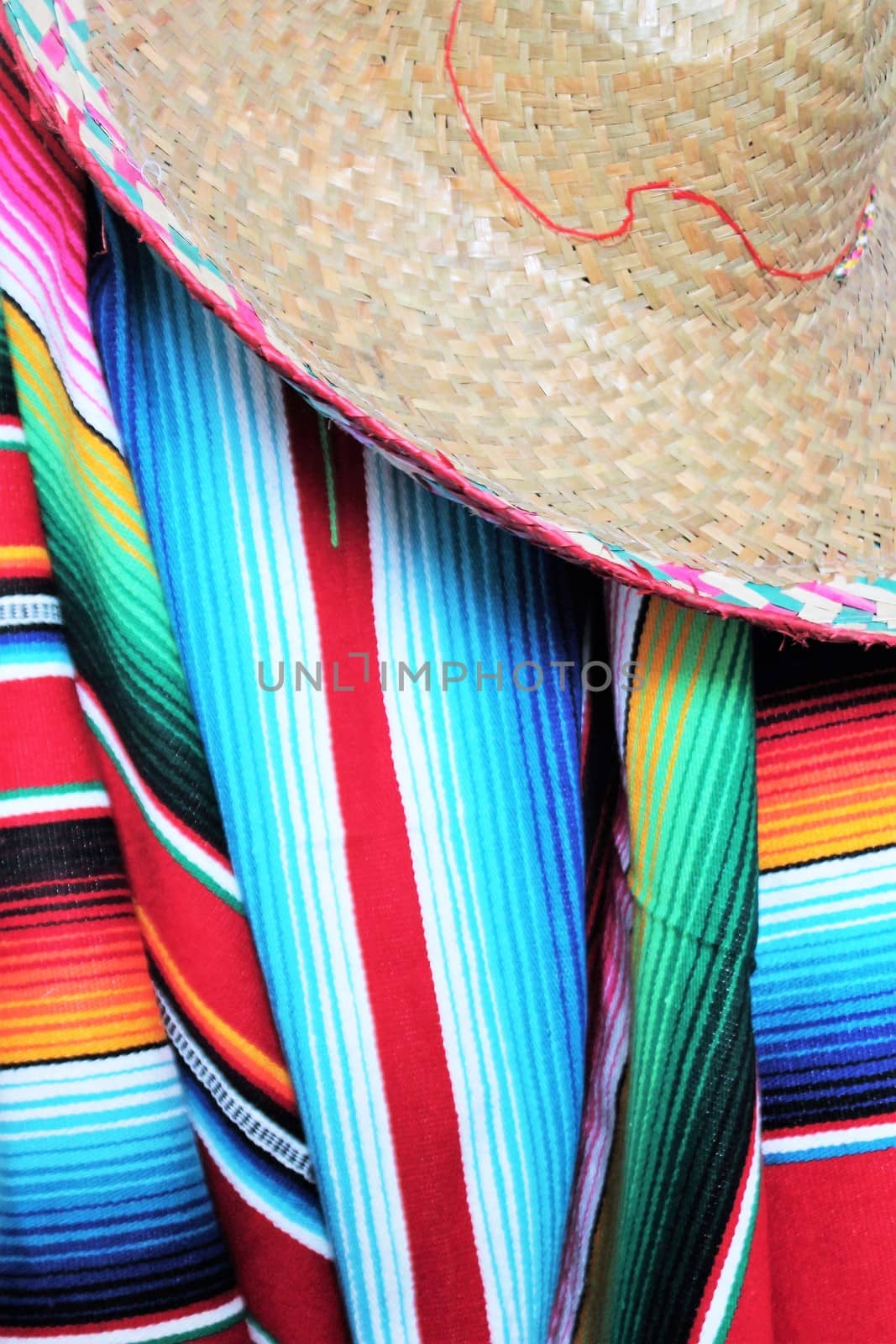 poncho serape background Mexican cinco de mayo fiesta wooden copy space