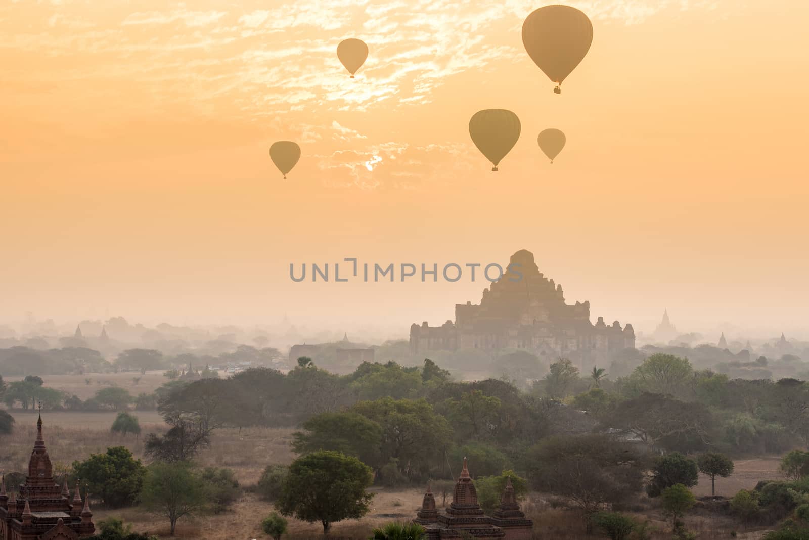 Dhammayangyi temple The biggest Temple in Bagan with balloons an by t0pkul3