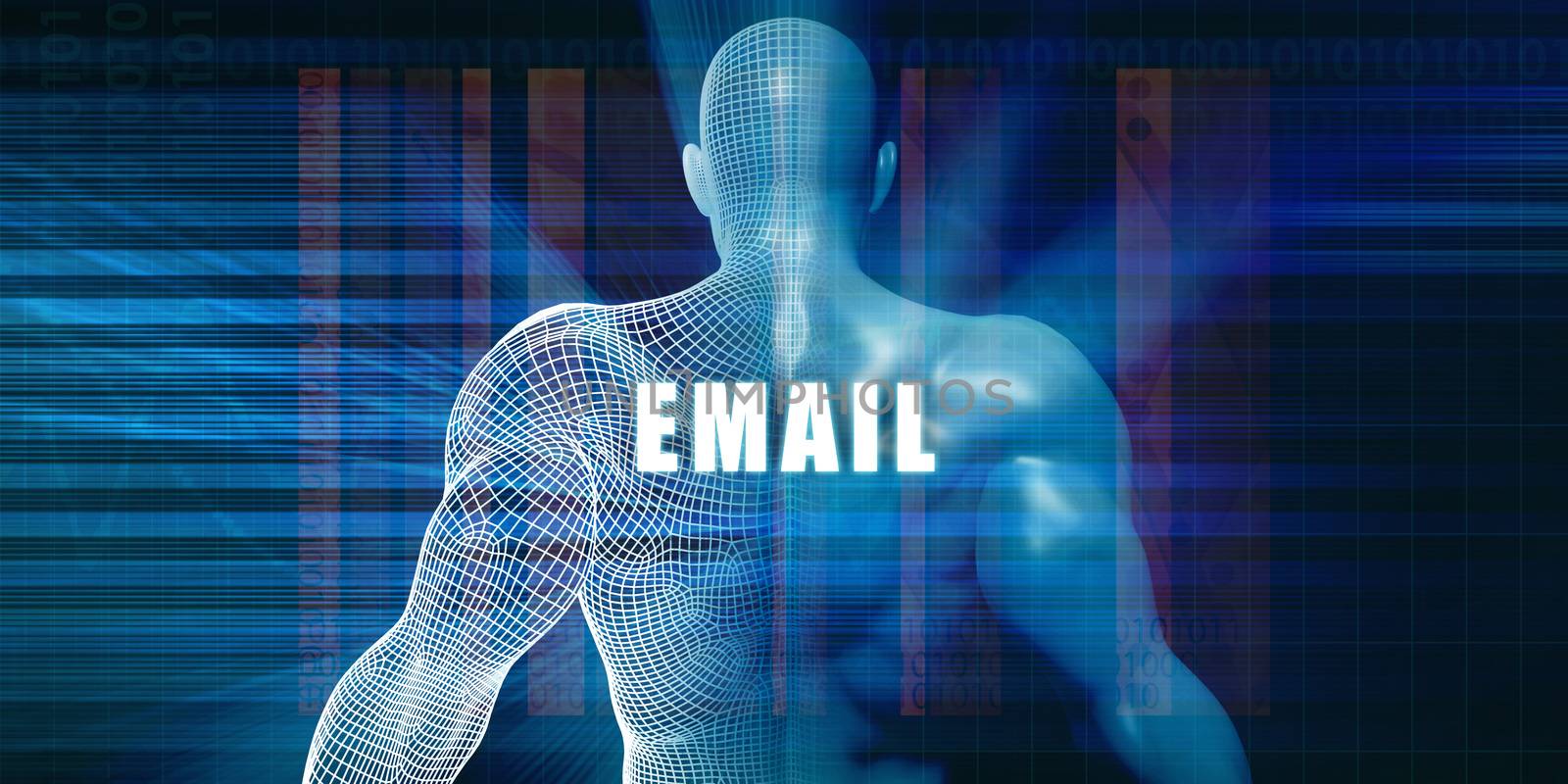 Email as a Futuristic Concept Abstract Background