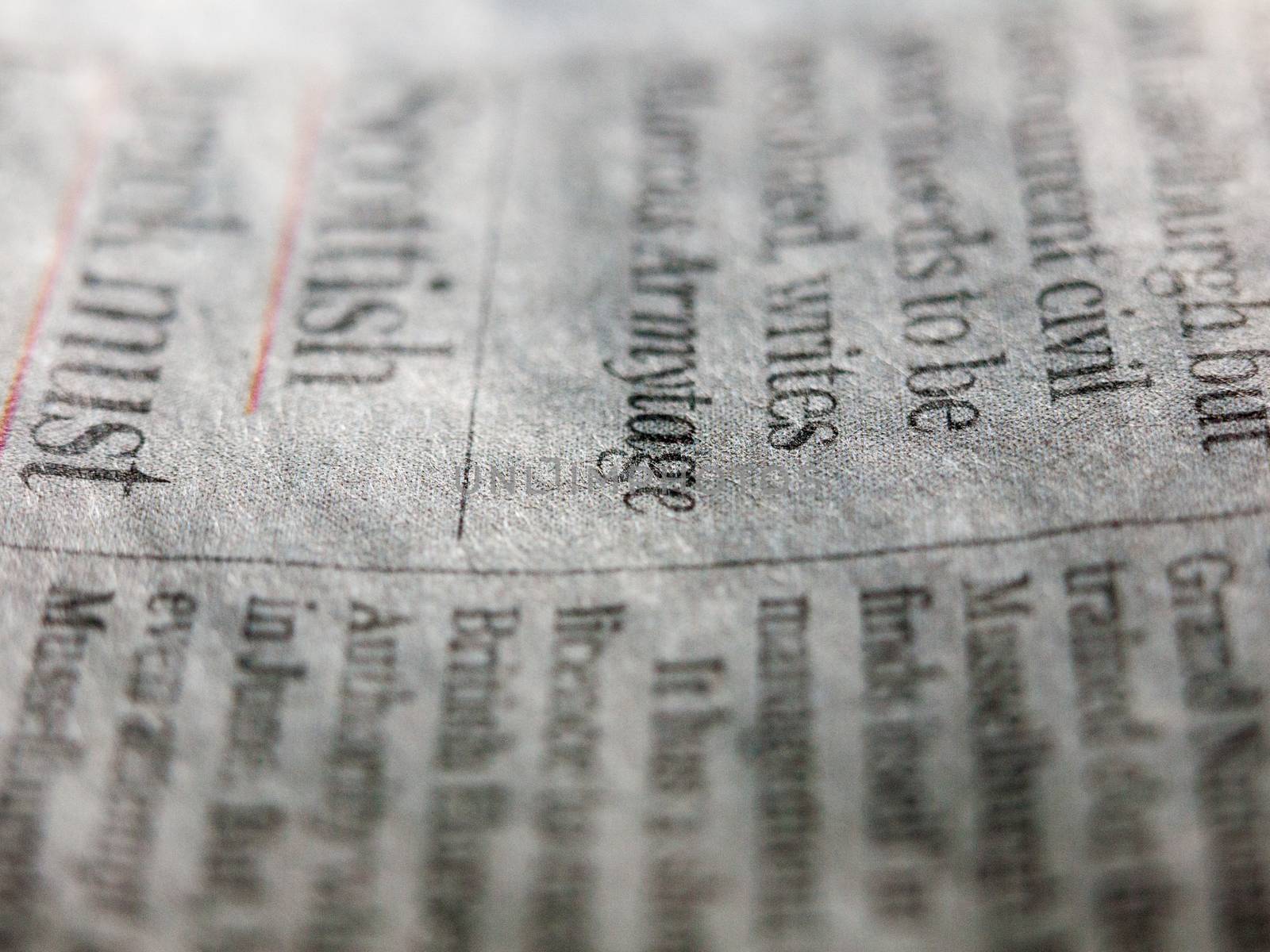 a close up angle of a newspaper funky and cool retro style and lots of detail