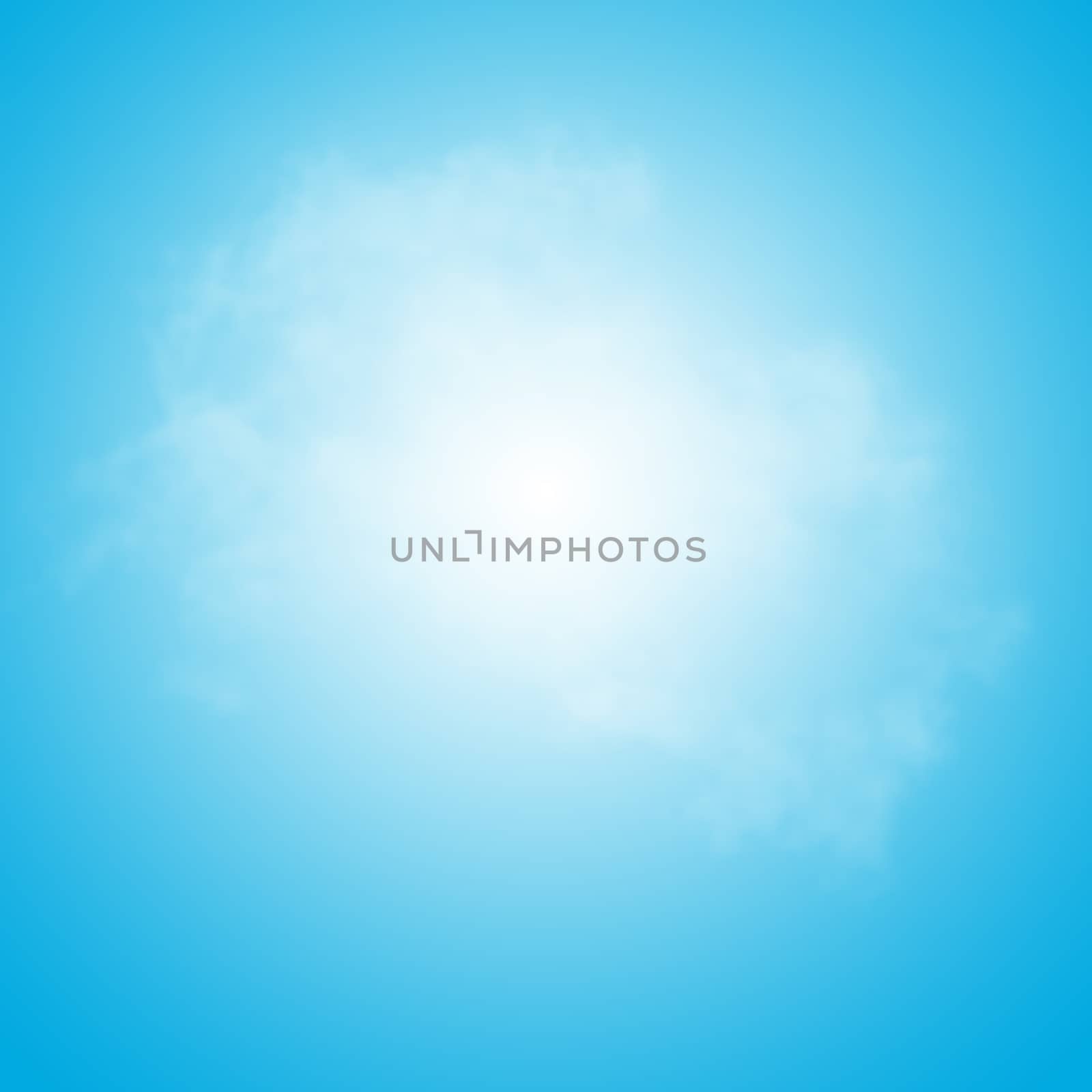 Blue Sky with Cloud,  Blue Sky Background Template With Some Space for Input Text Message Below Isolated on Blue, Cloudy Blue Sky Abstract Background, Peace Heaven Concept, White Cloud on The Sky