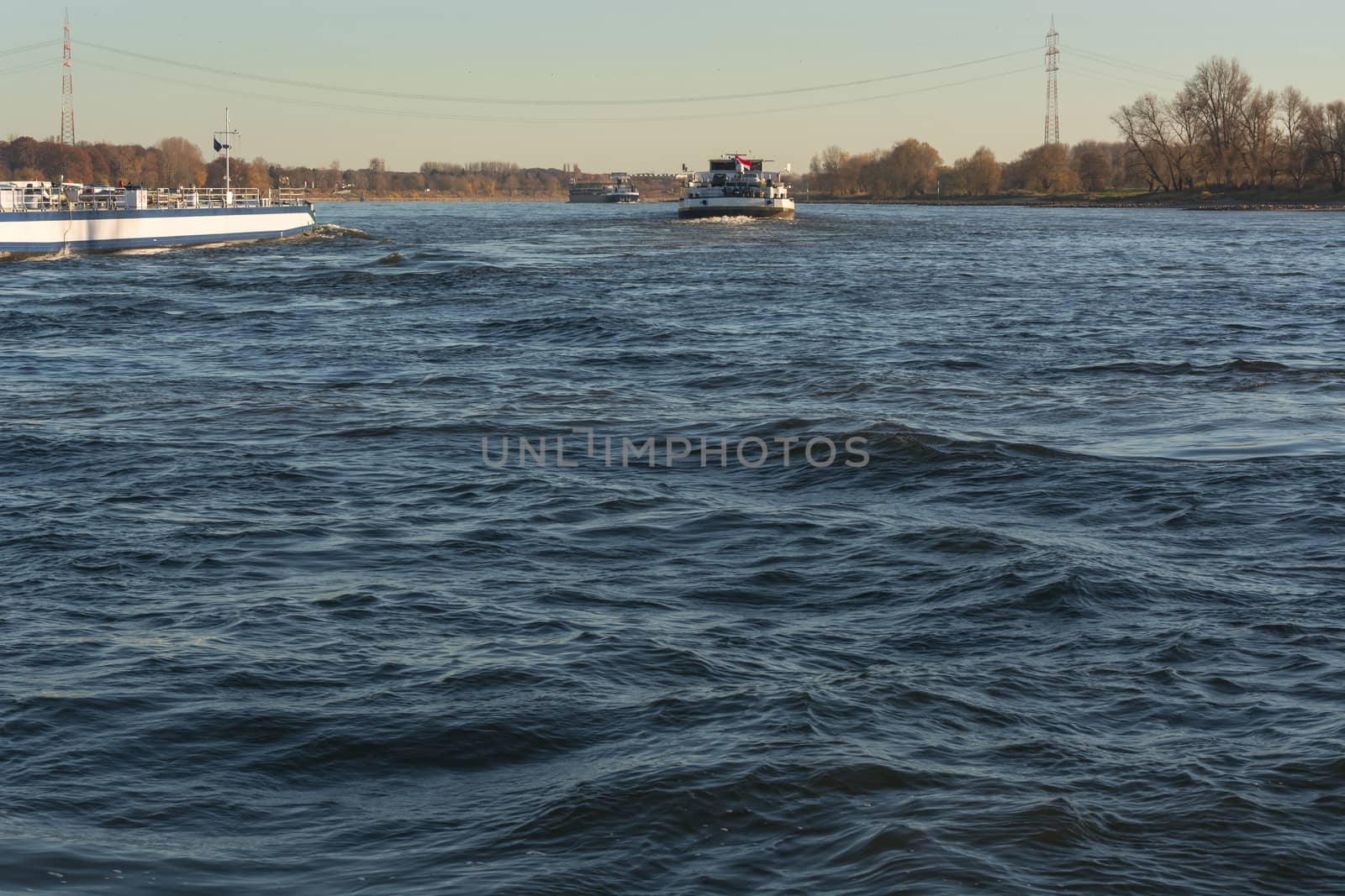 Ship traffic on the Rhine  by JFsPic