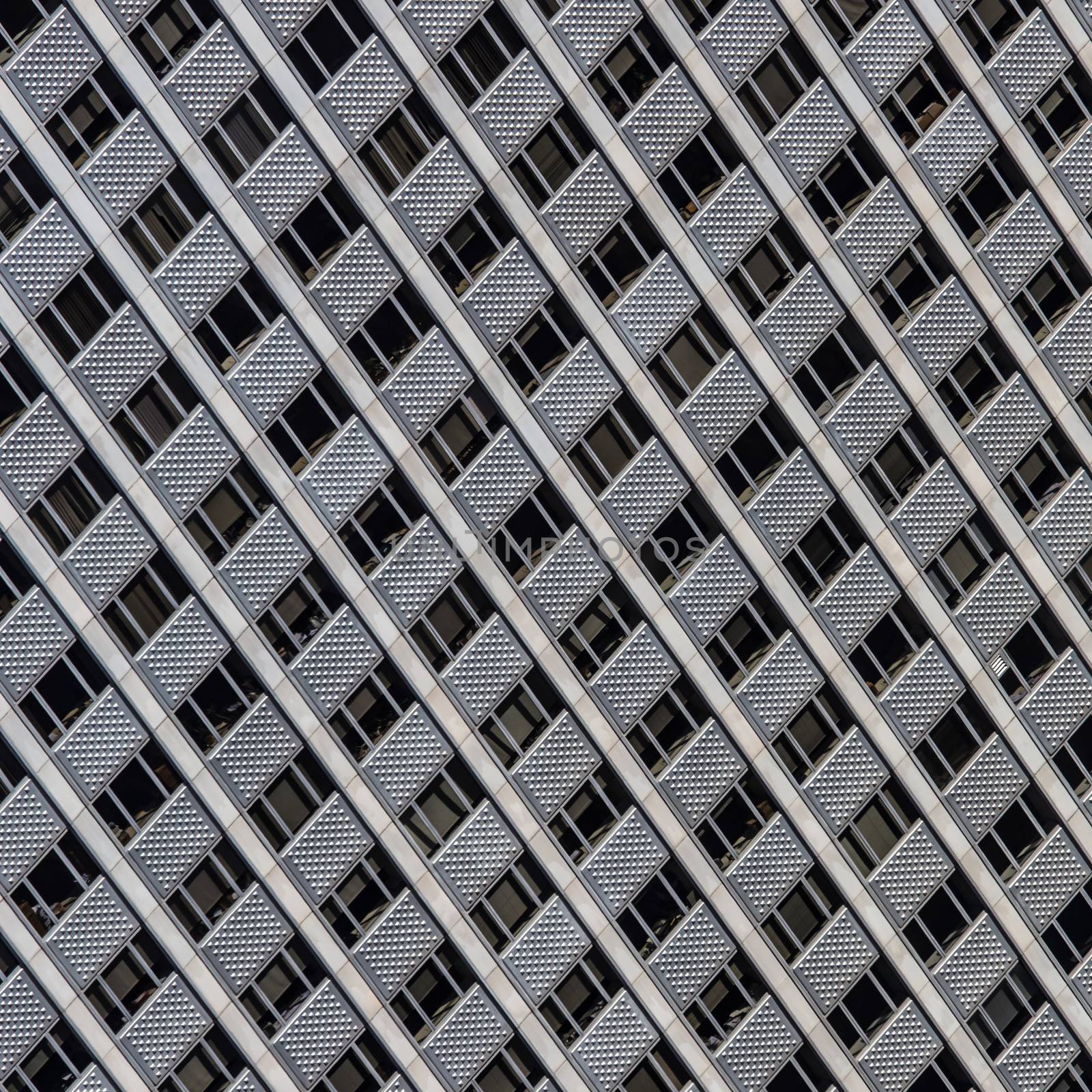 Abstarct pattern of modern office building windows.