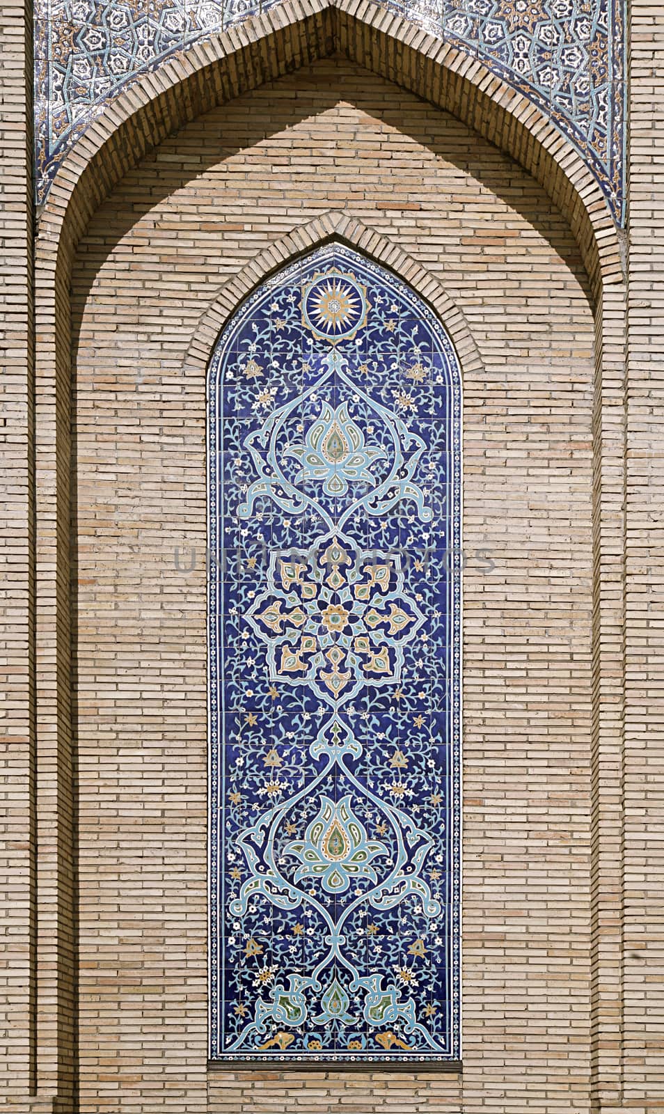 Ornate window niche in the wall, Bukhara, Uzbekistan