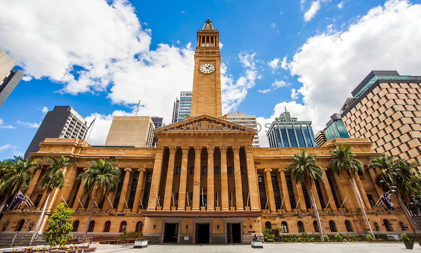 City Hall in Brisbane Australia from King George Square by Makeral