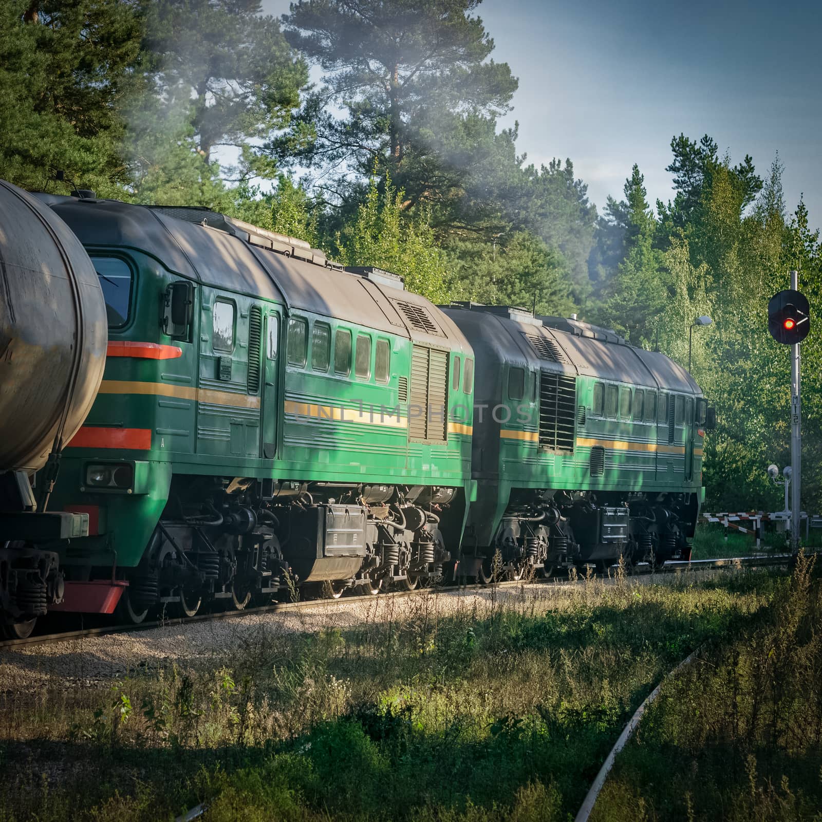 Freight train with tank wagons by sengnsp