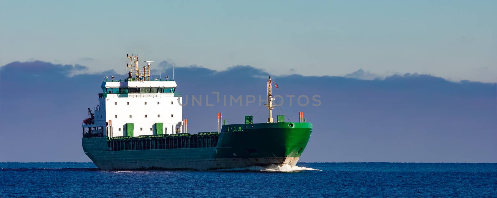 Green cargo ship by sengnsp