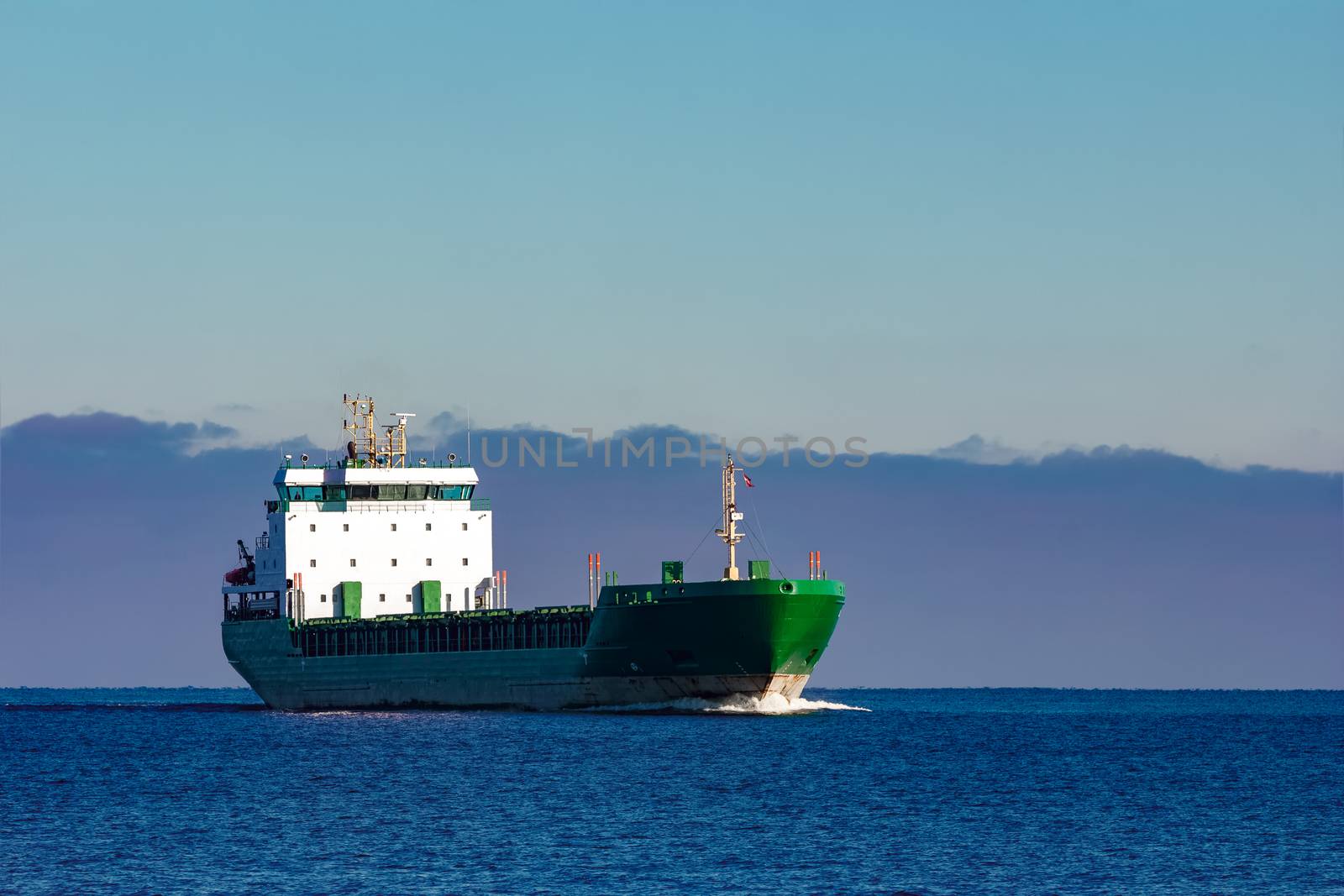 Green cargo ship by sengnsp