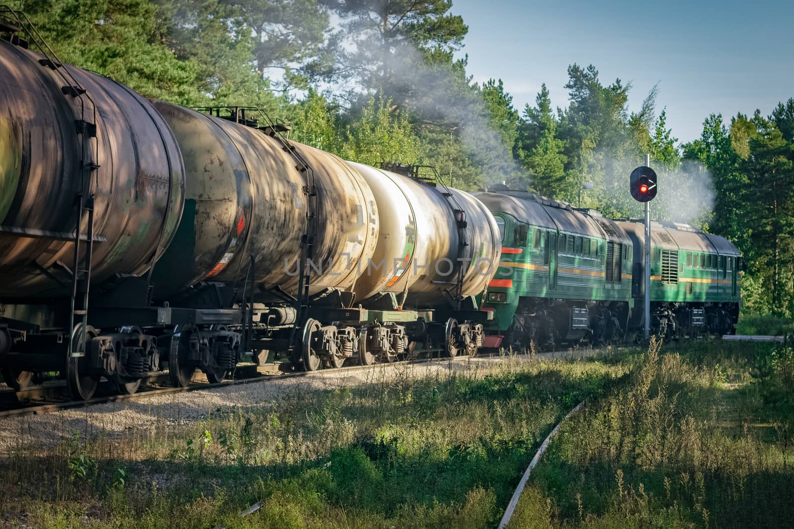 Freight train with tank wagons by sengnsp