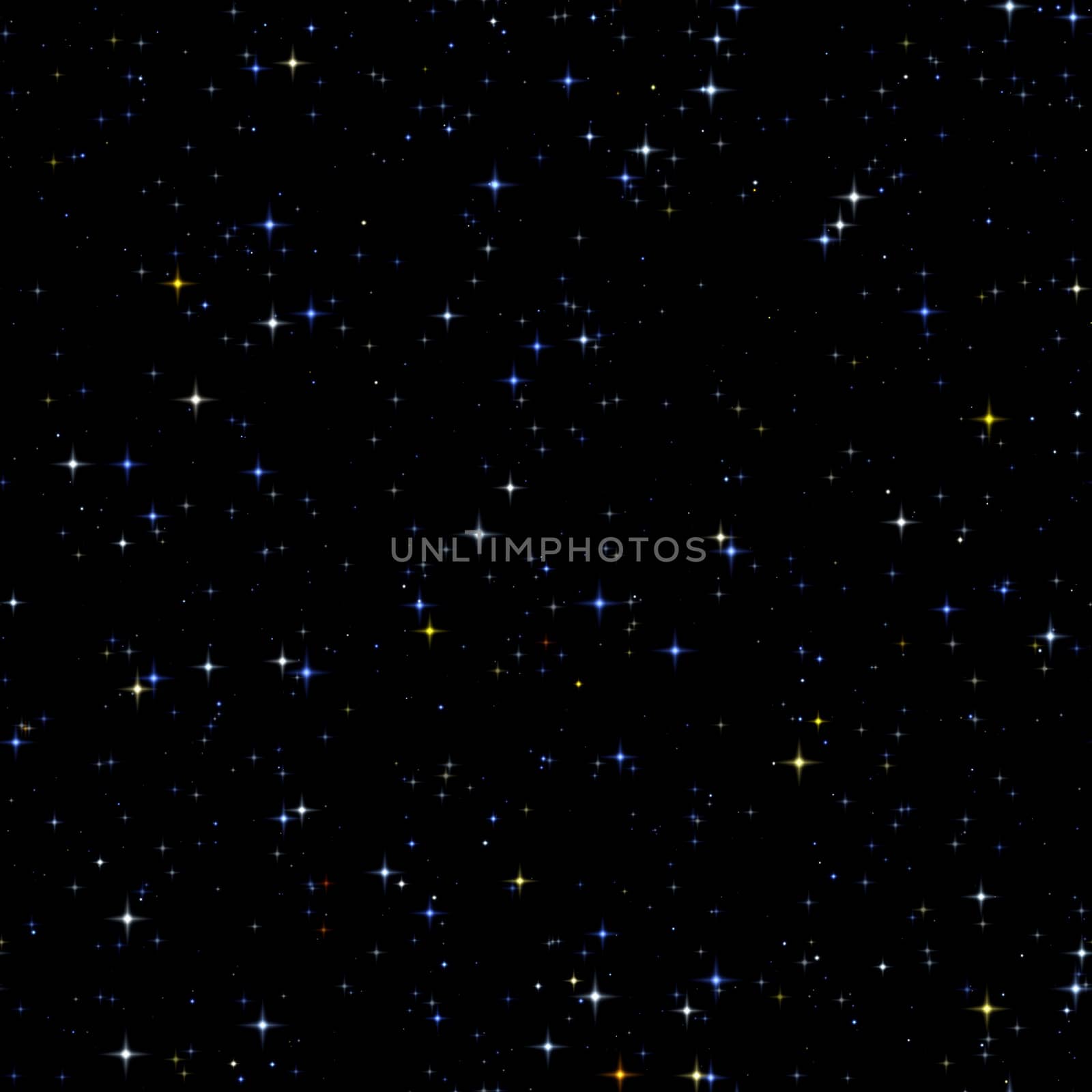 2d illustration of a seamless stars background