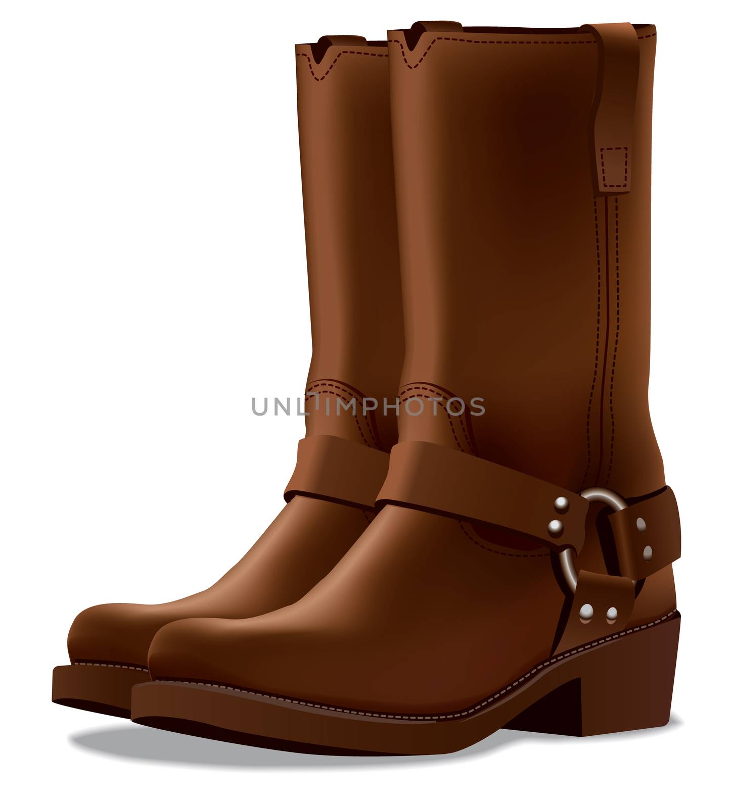 leather cowboy boots by olegtoka