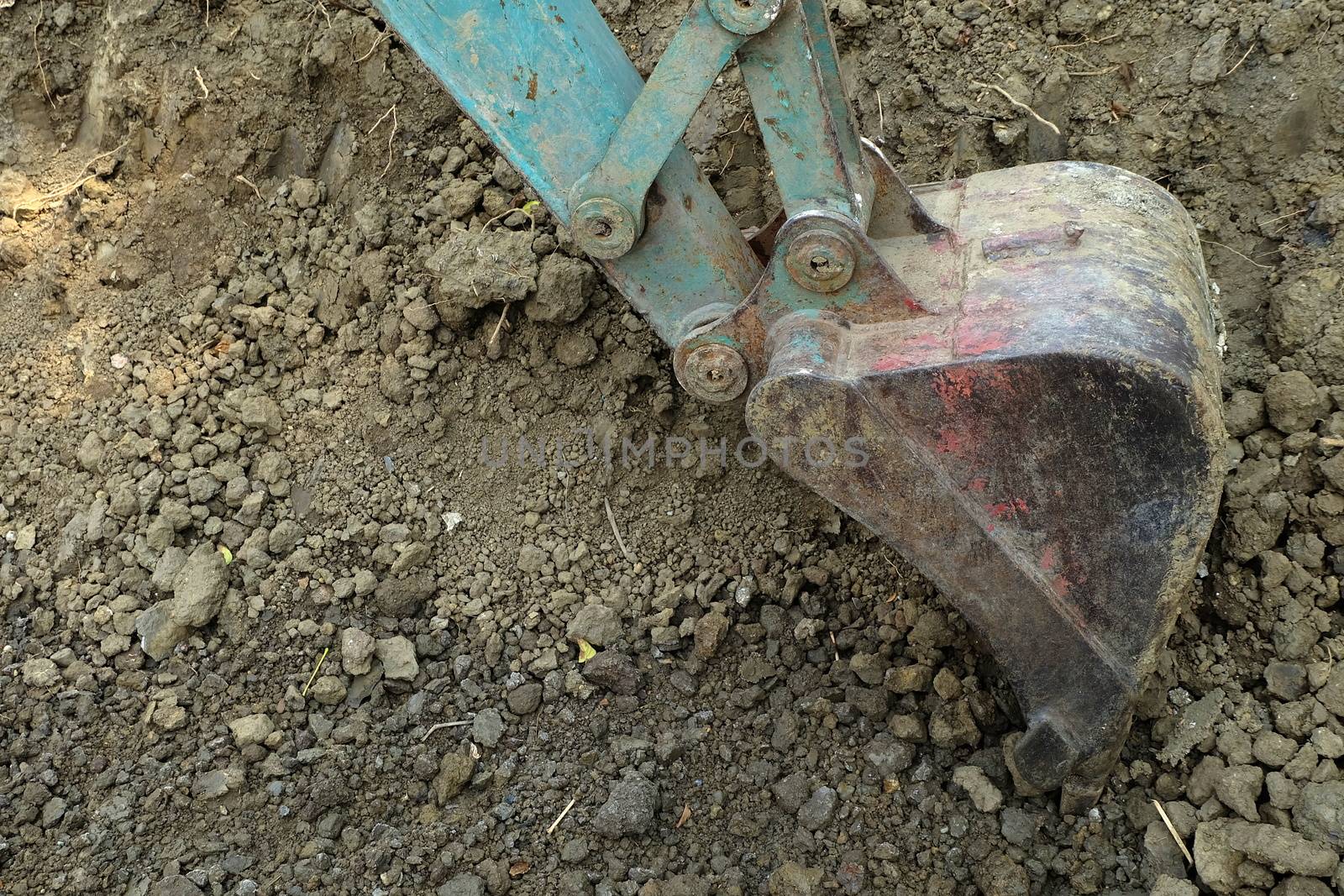 Close up Excavator Bucket.