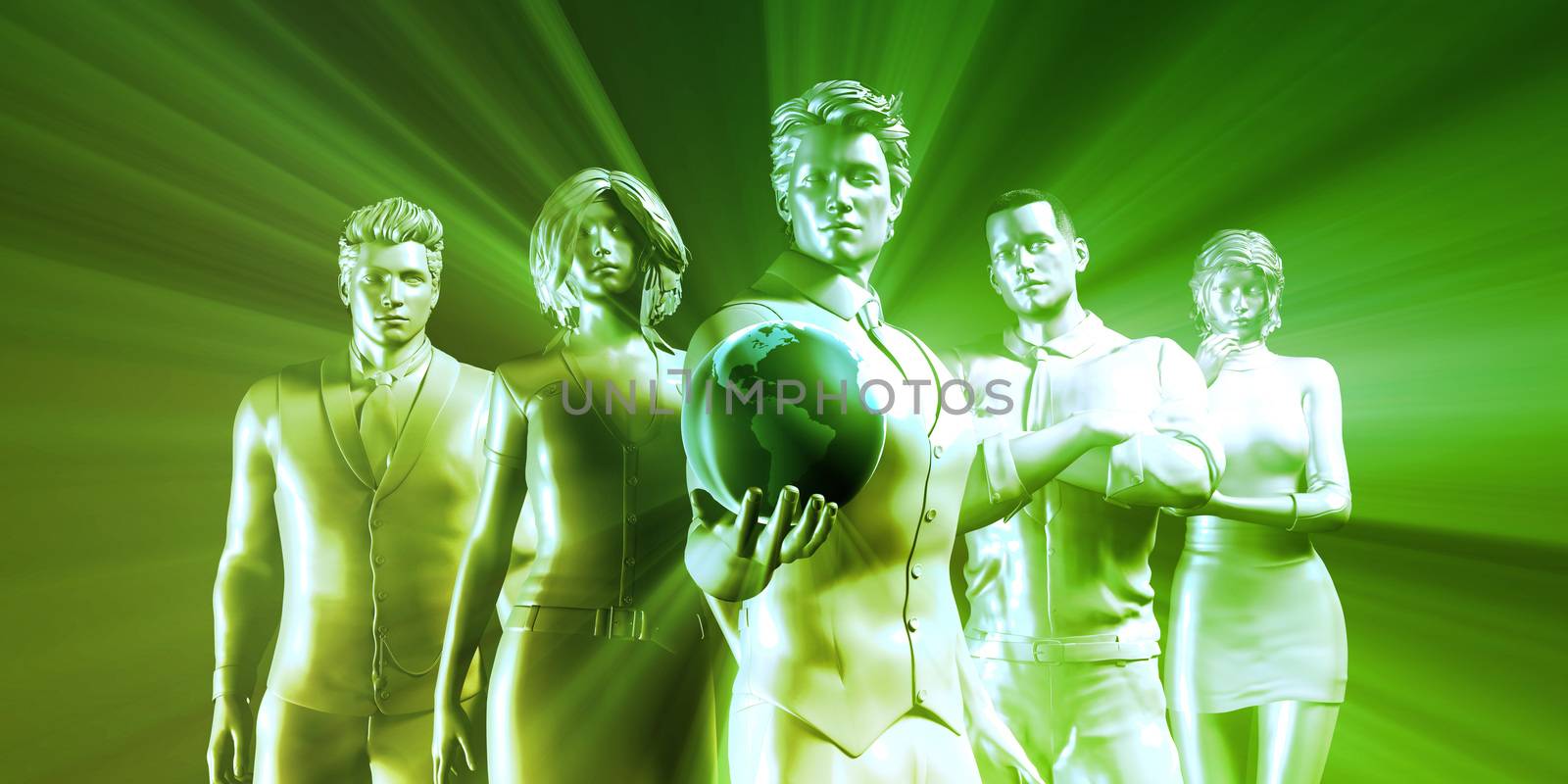 Business Network Through Contacts or Technology as Concept