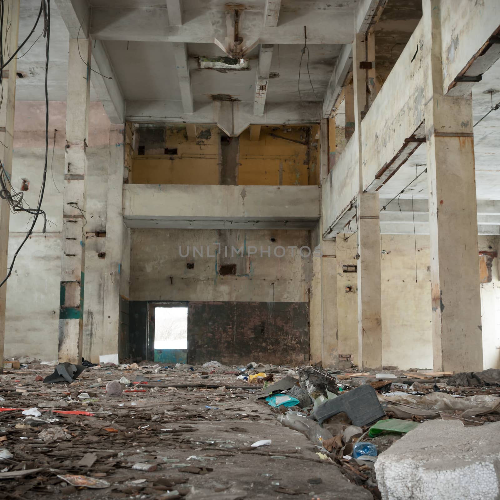 ruins of a very heavily polluted industrial factory, industrial series