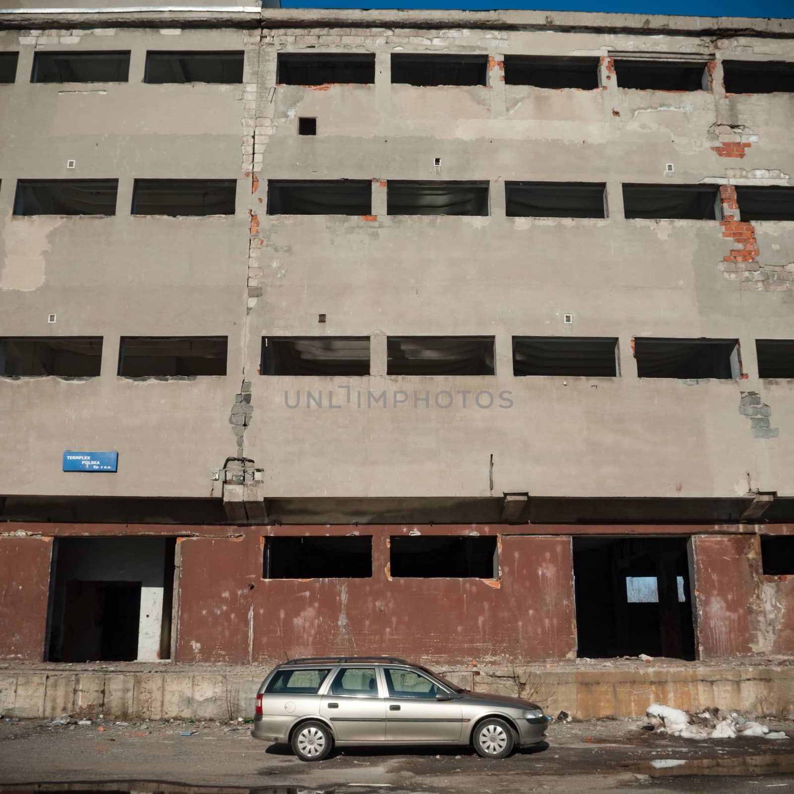 ruins of a very heavily polluted industrial factory, industrial series