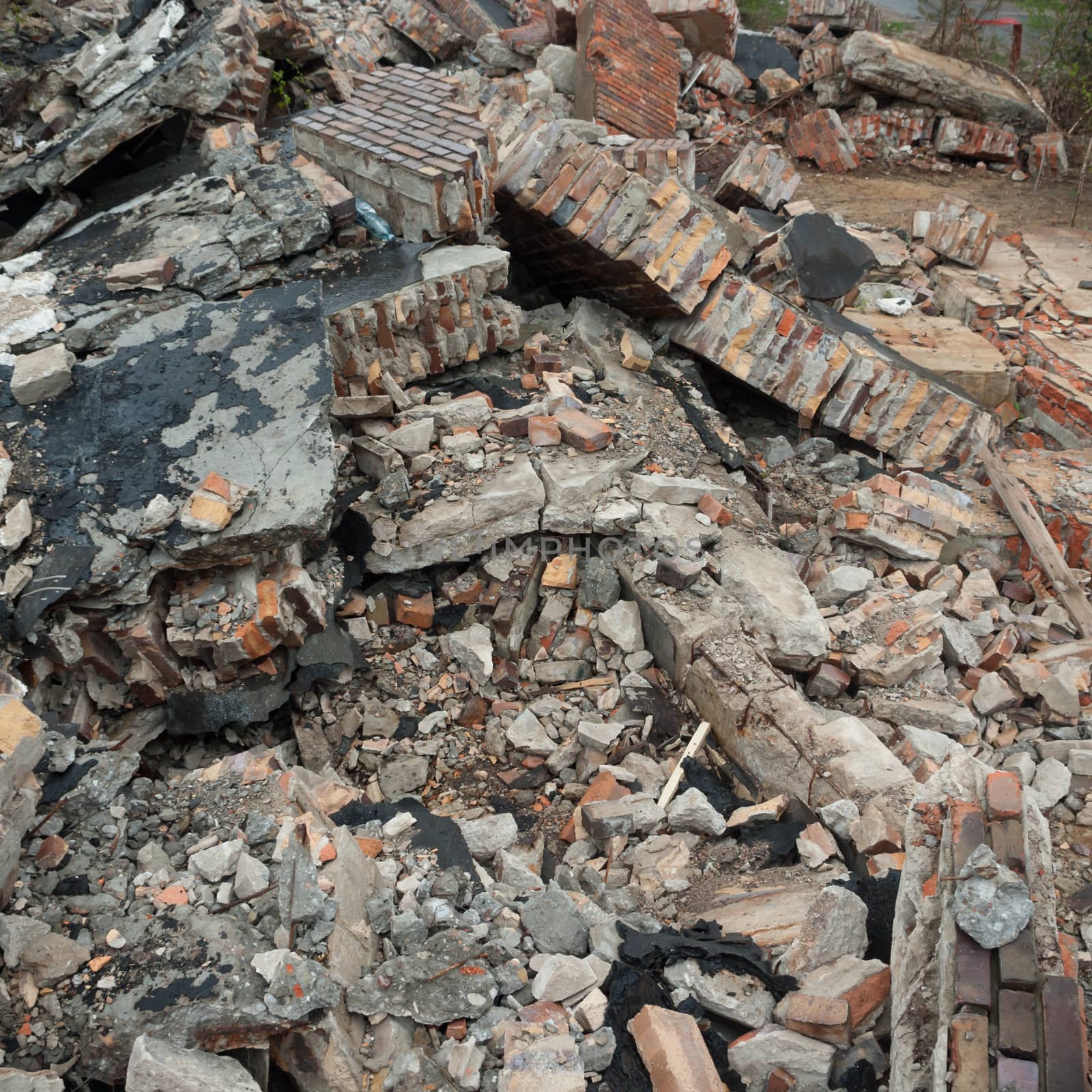 ruins of a very heavily polluted industrial factory, industrial series