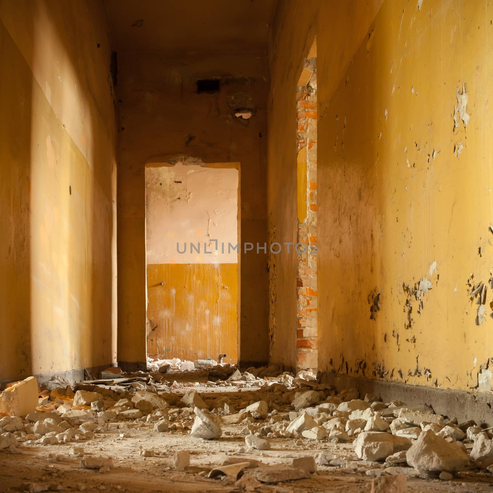 ruins of a very heavily polluted industrial factory, industrial series