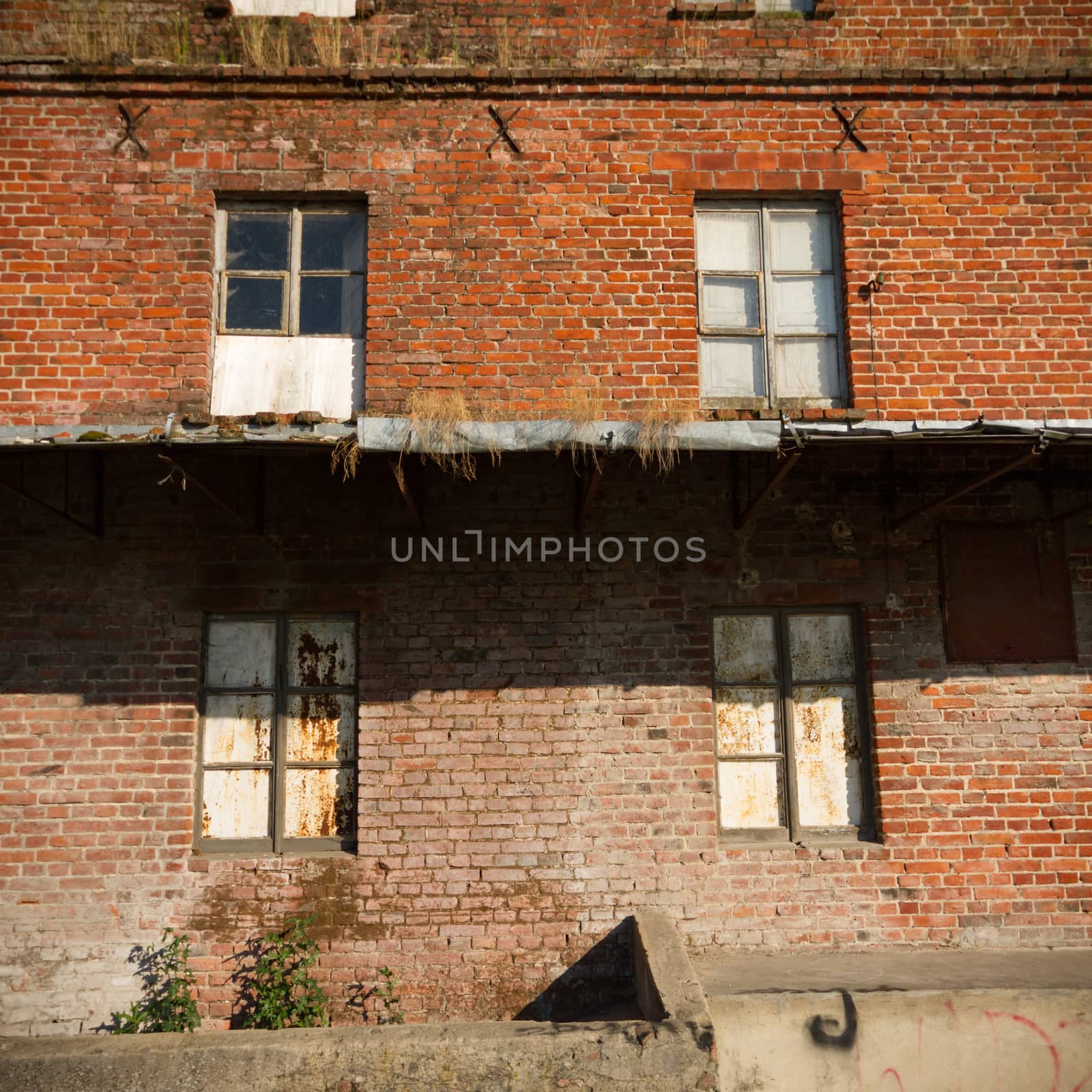 ruins of a very heavily polluted industrial factory, industrial series