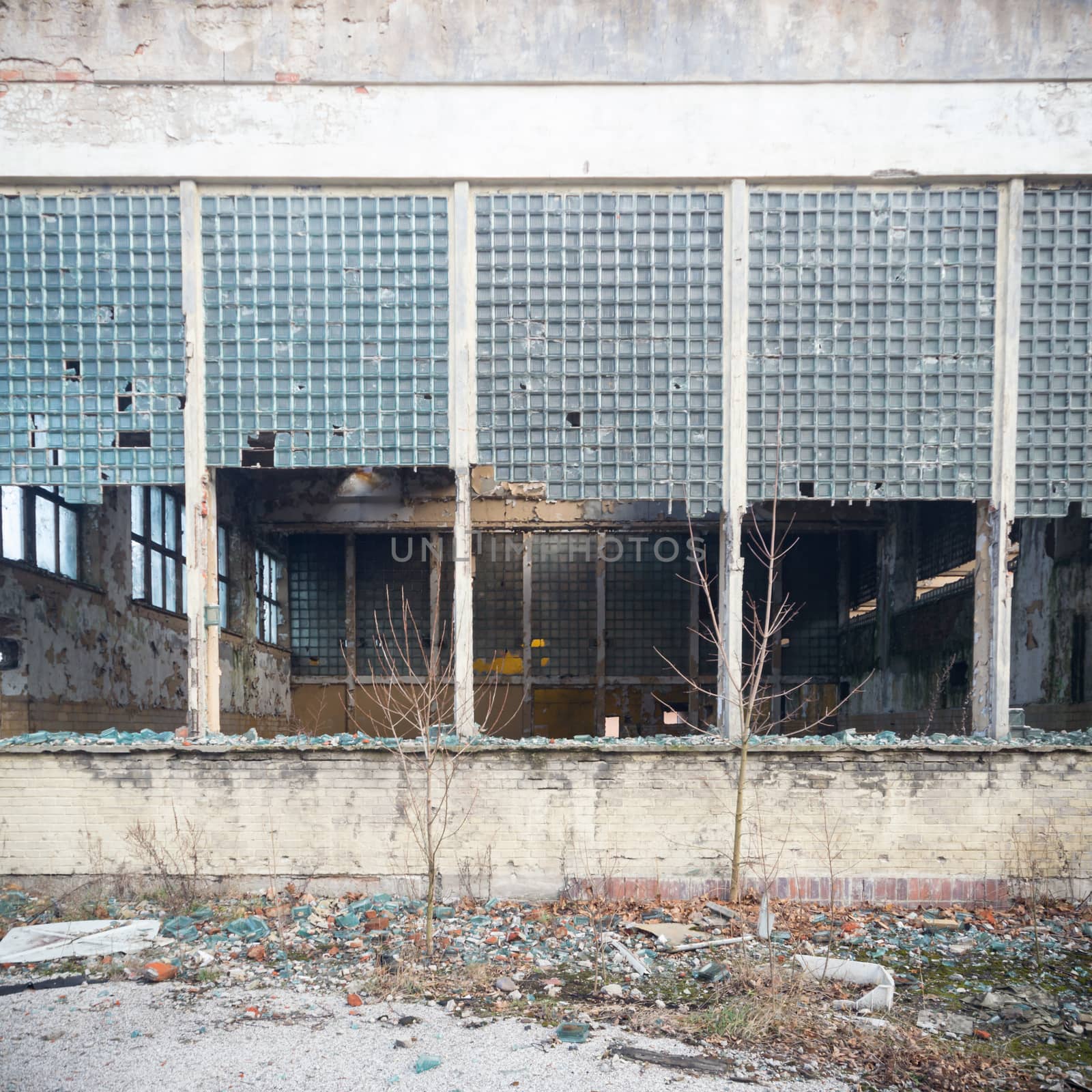 ruins of a very heavily polluted industrial factory, industrial series