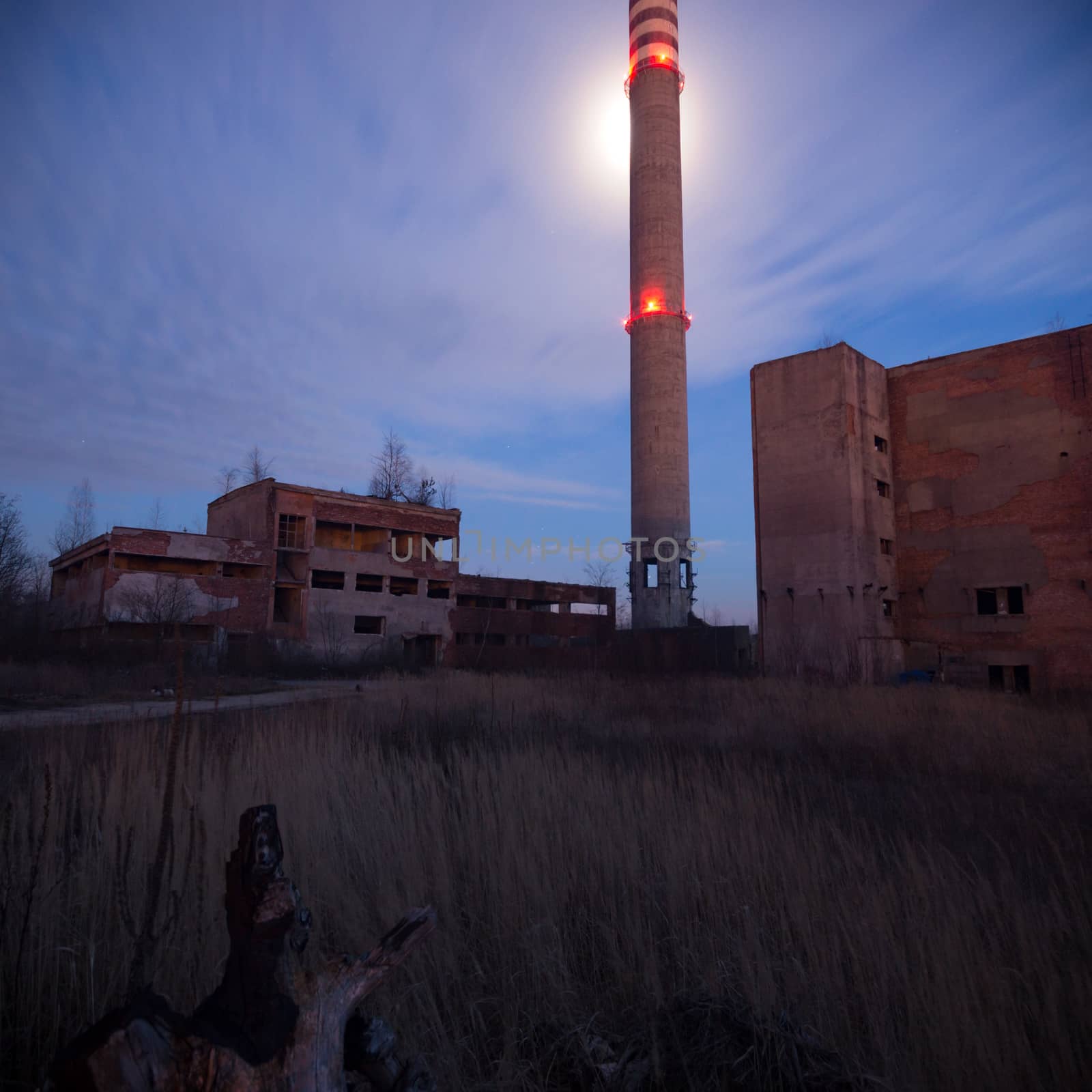 ruins of a very heavily polluted industrial factory, industrial series