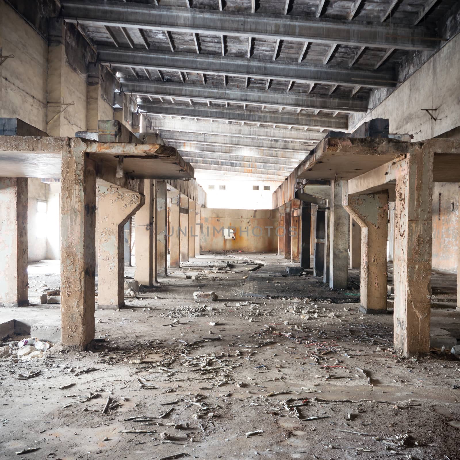 ruins of a very heavily polluted industrial factory, industrial series