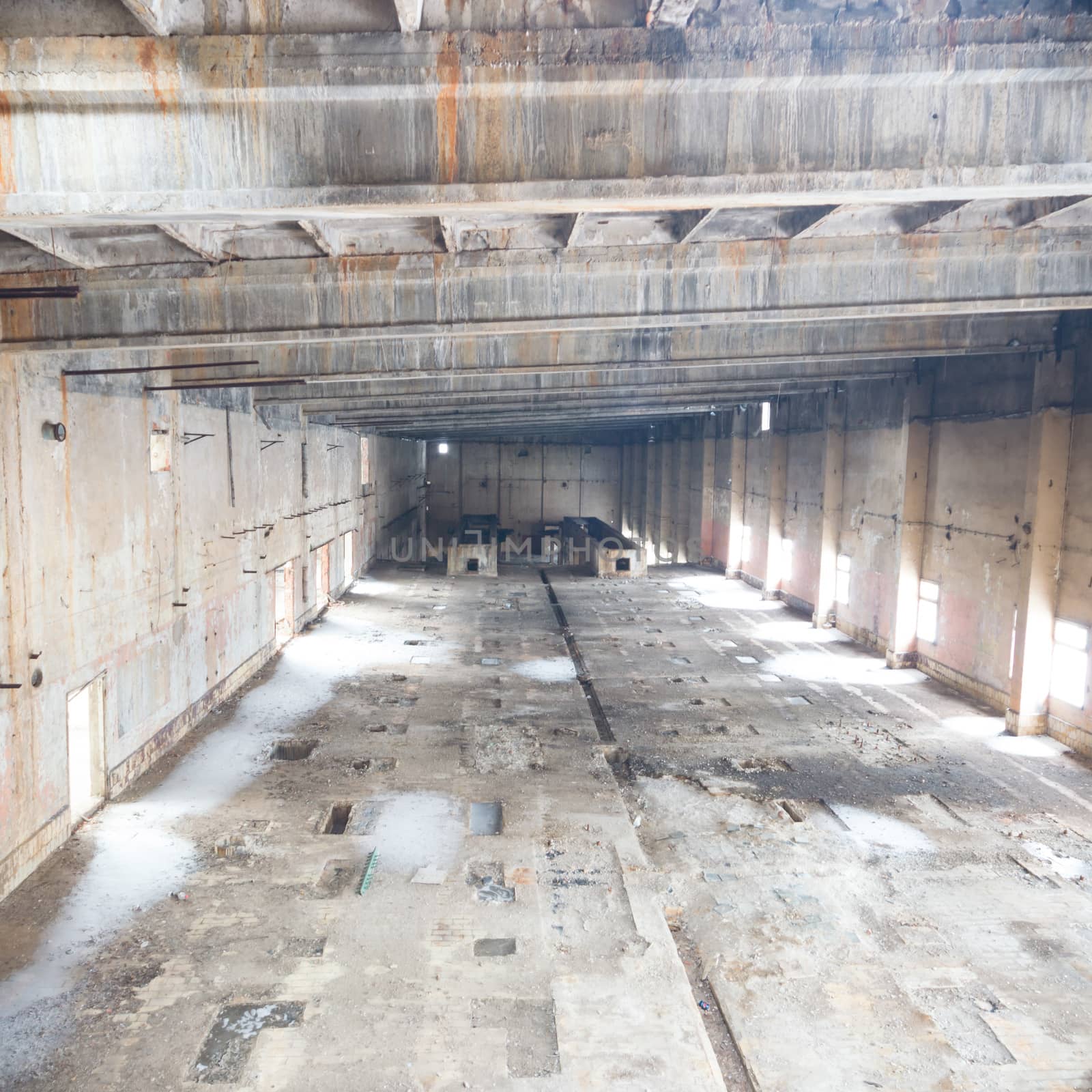 ruins of a very heavily polluted industrial factory, industrial series