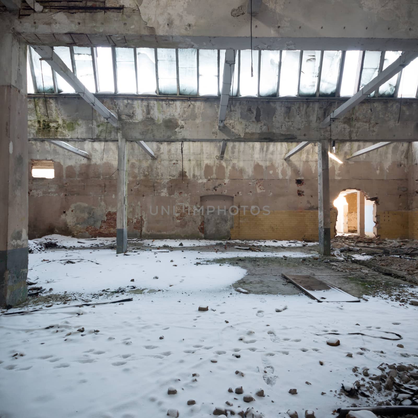 ruins of a very heavily polluted industrial factory, industrial series