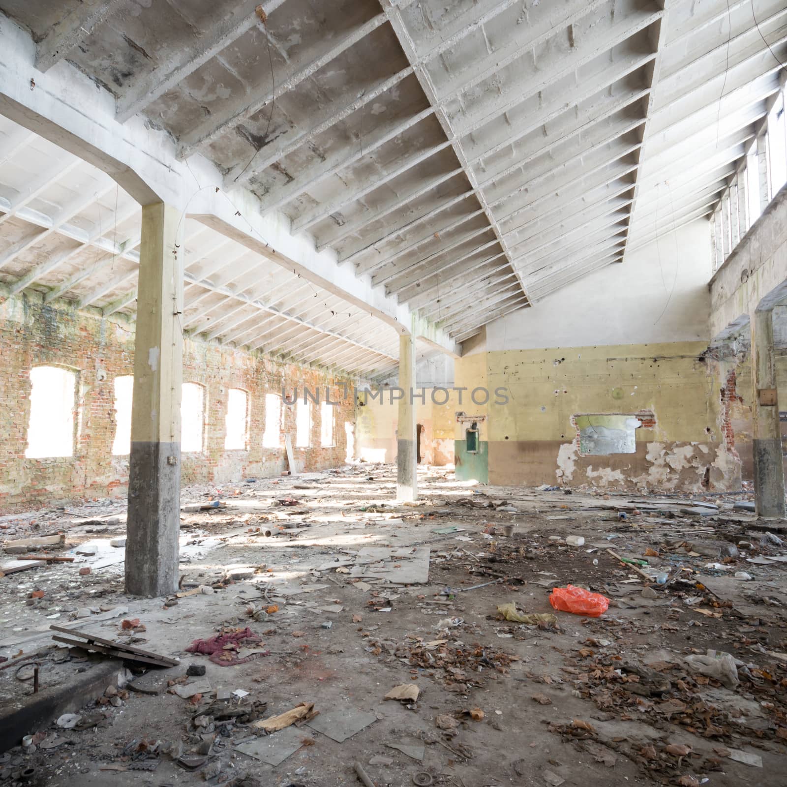 ruins of a very heavily polluted industrial factory, industrial series