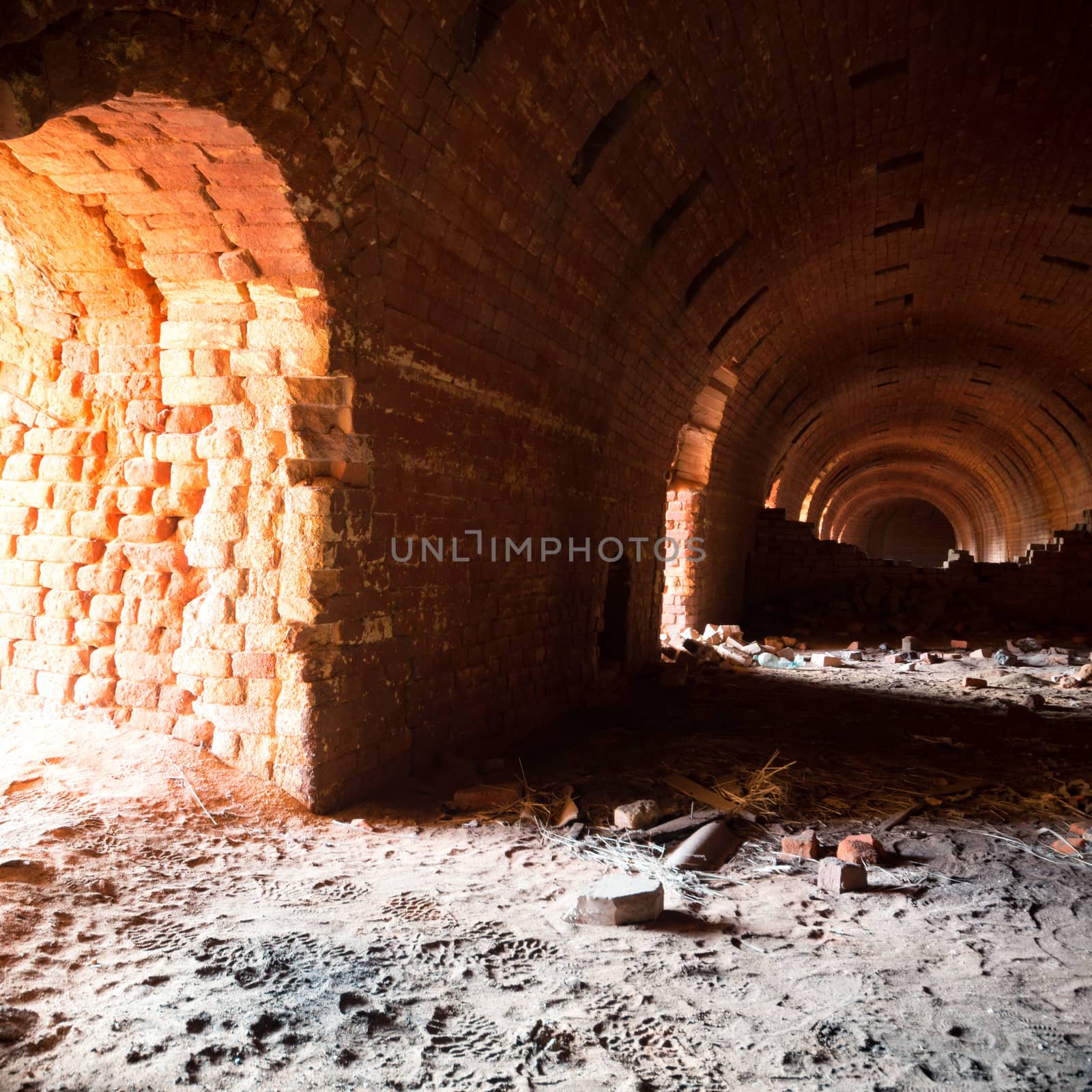 ruins of a very heavily polluted industrial factory, industrial series