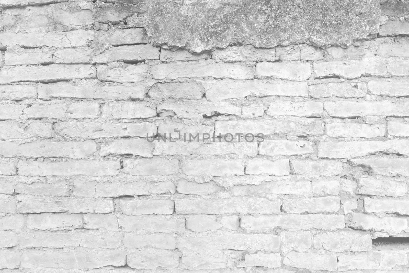 White Brick Wall Texture Background.