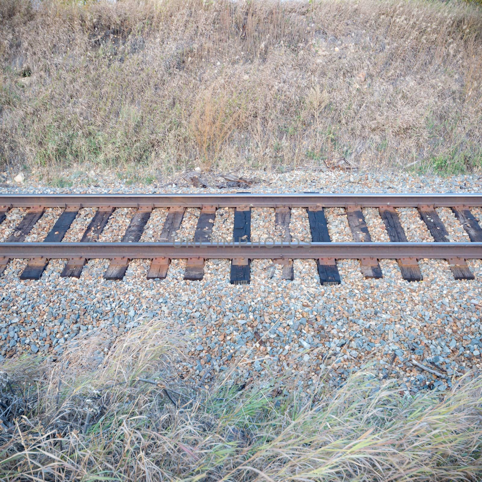 view of the railway track on a sunny day