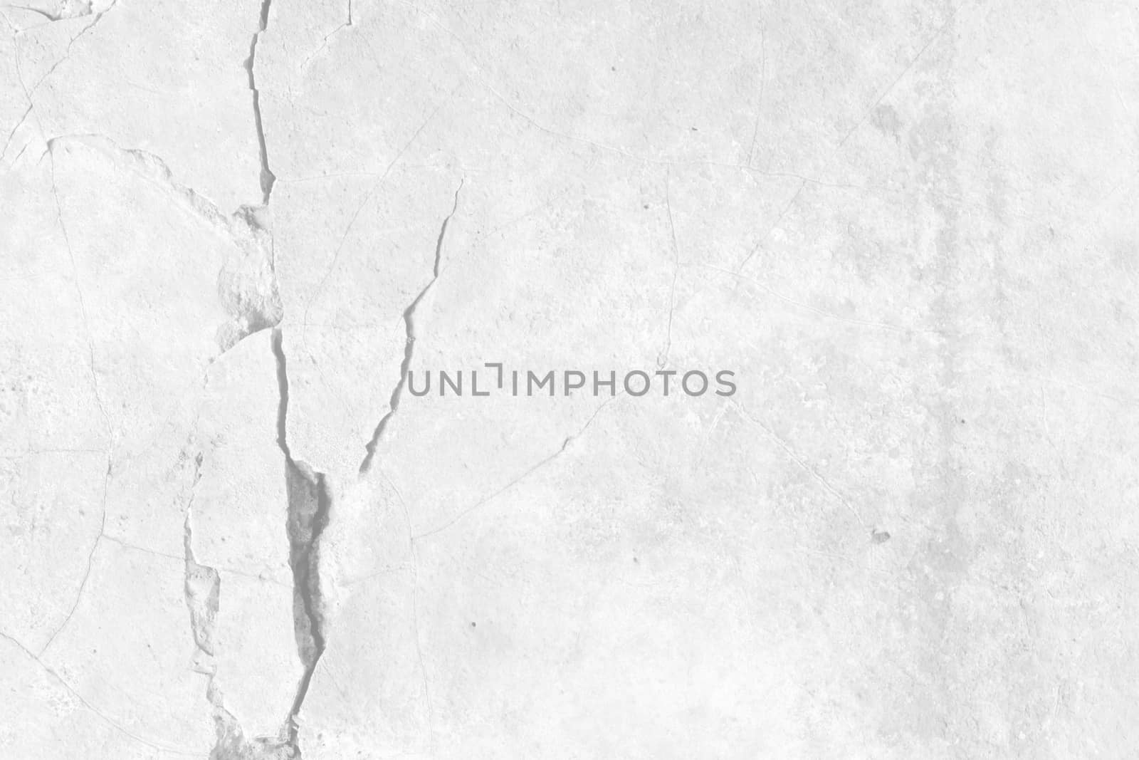 White Crack Concrete Wall Background.