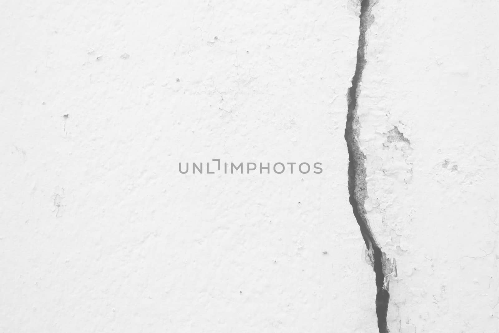 White Crack Concrete Wall Texture Background.