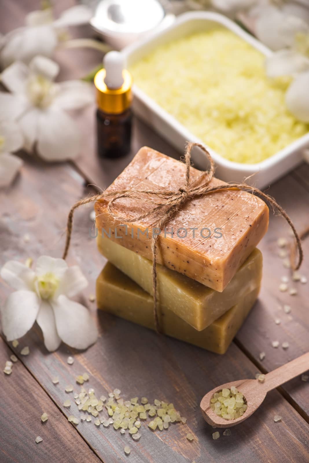 Handmade Soap and Aroma Oil with White orchid. Spa products. by makidotvn