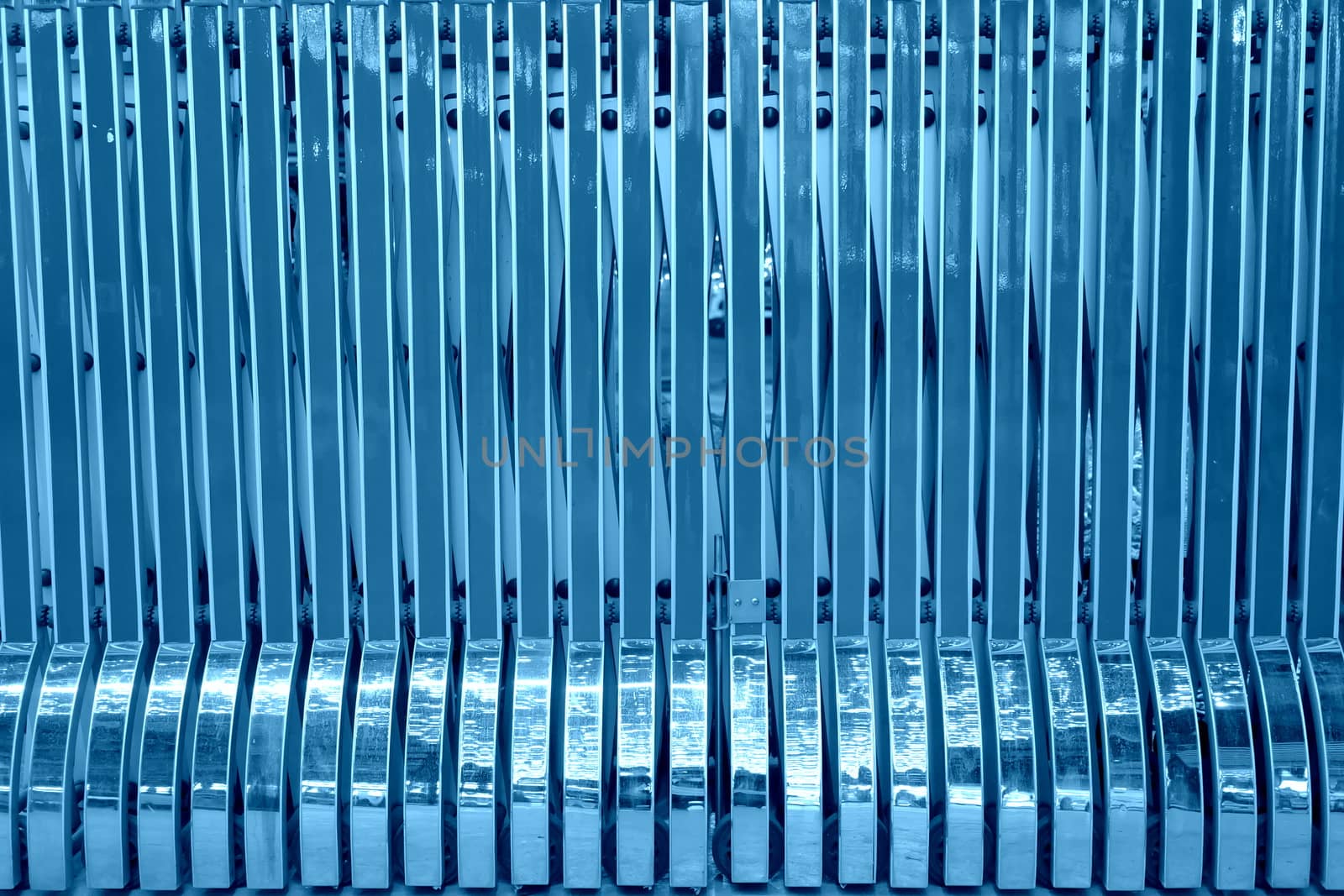 Close up Portable Fence with Blue Filter.