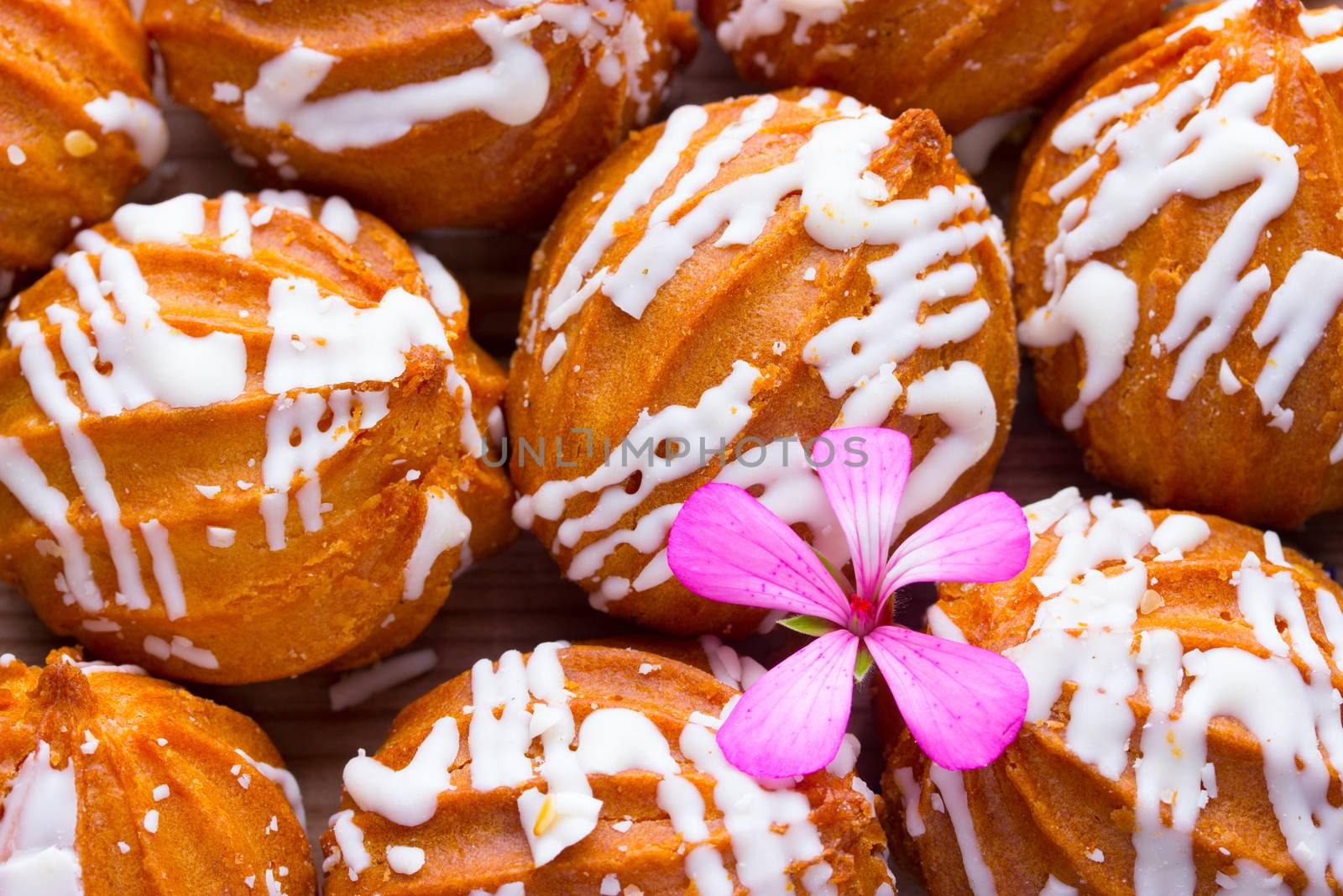 Closeup of a group of assorted cookies. colorful image