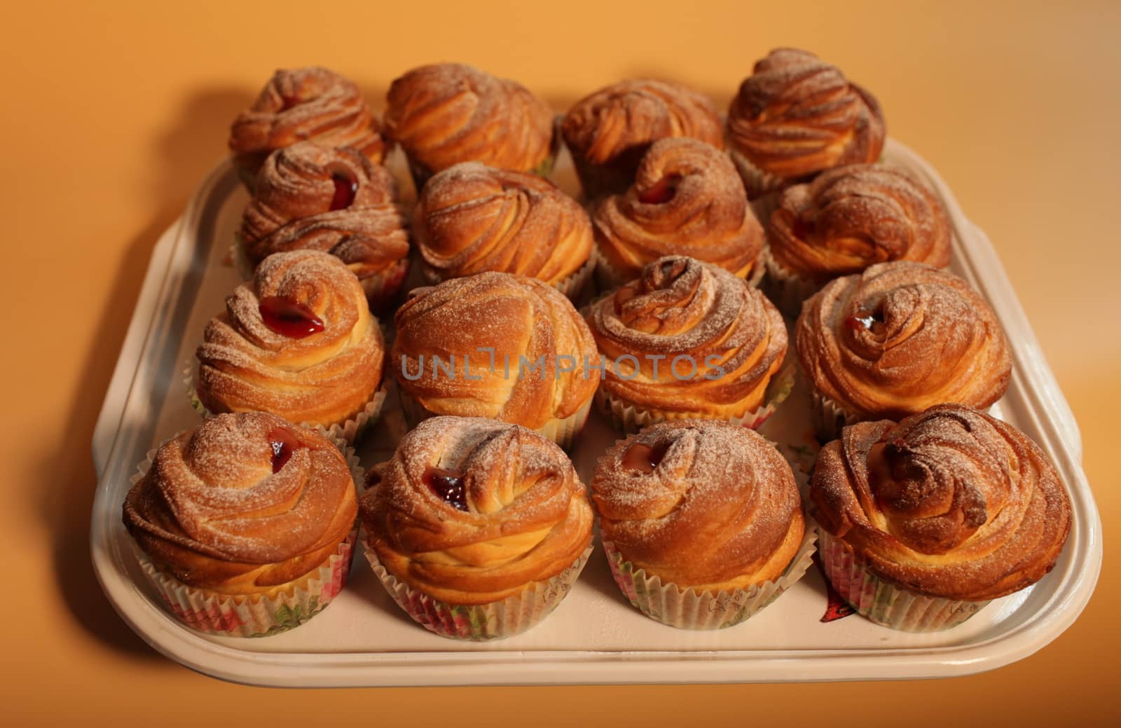 American cruffins with jam  by mrivserg