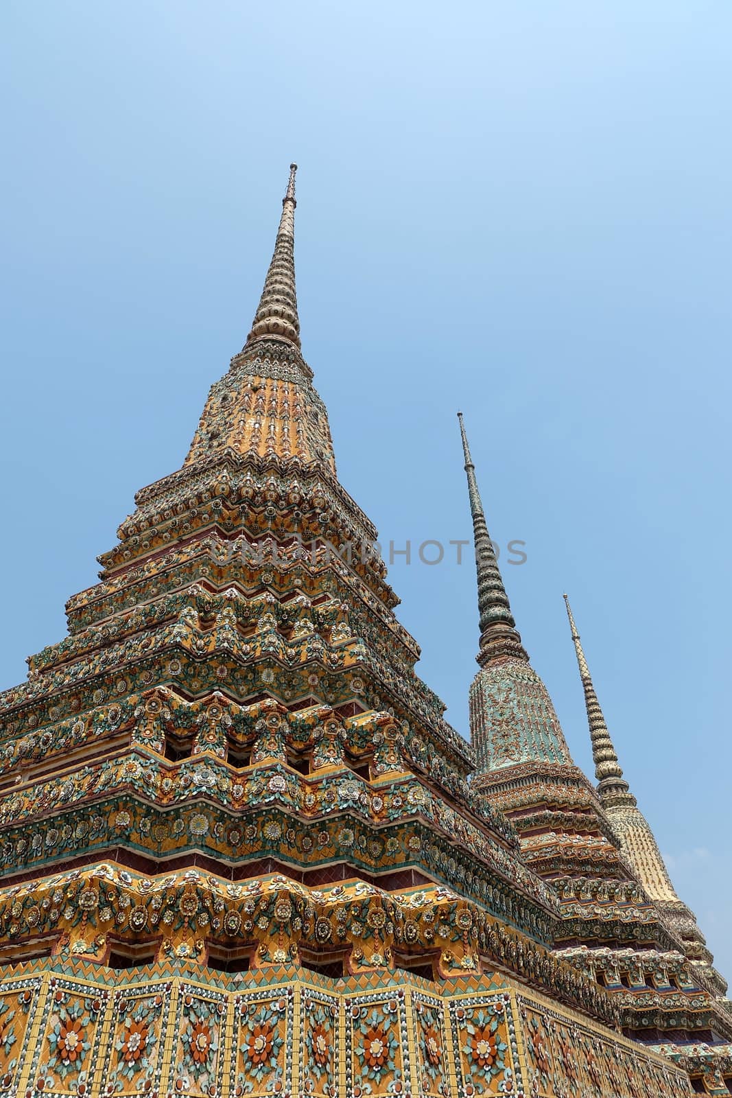 Ancient Stupa at Wat Pho Bangkok, Thailand.