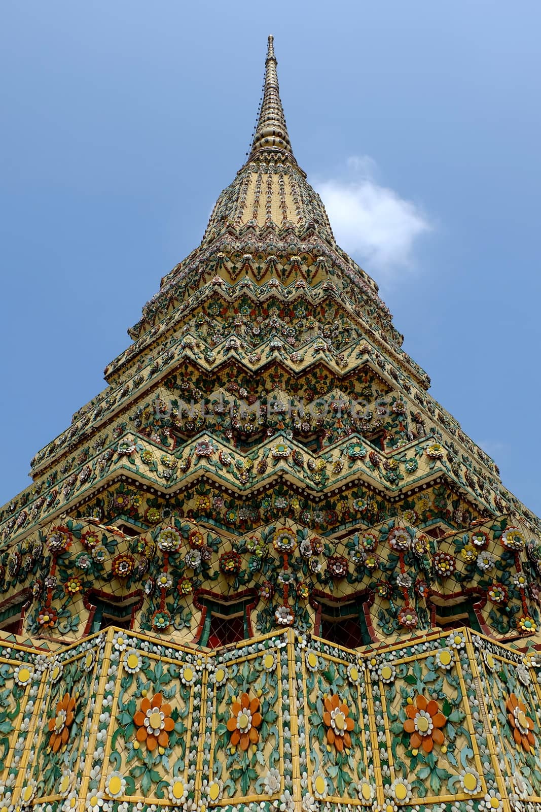 Ancient Stupa at Wat Pho Bangkok, Thailand.