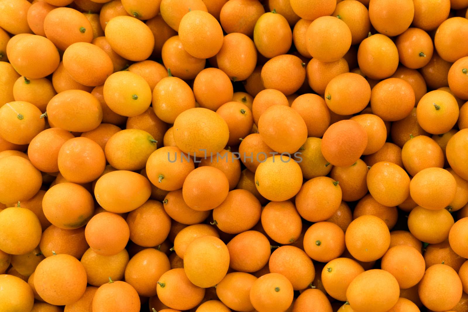 A batch of organic kumquat fresh orange