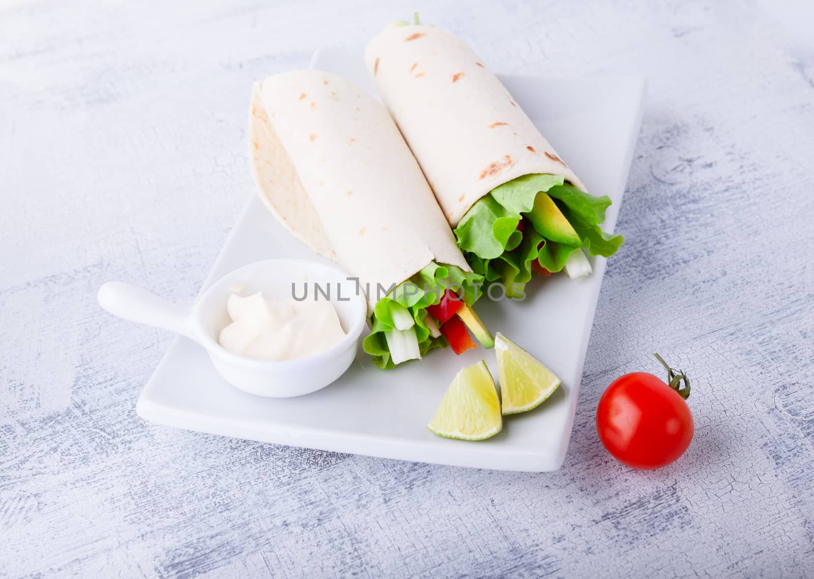 Vegetable wrap sandwiches by supercat67