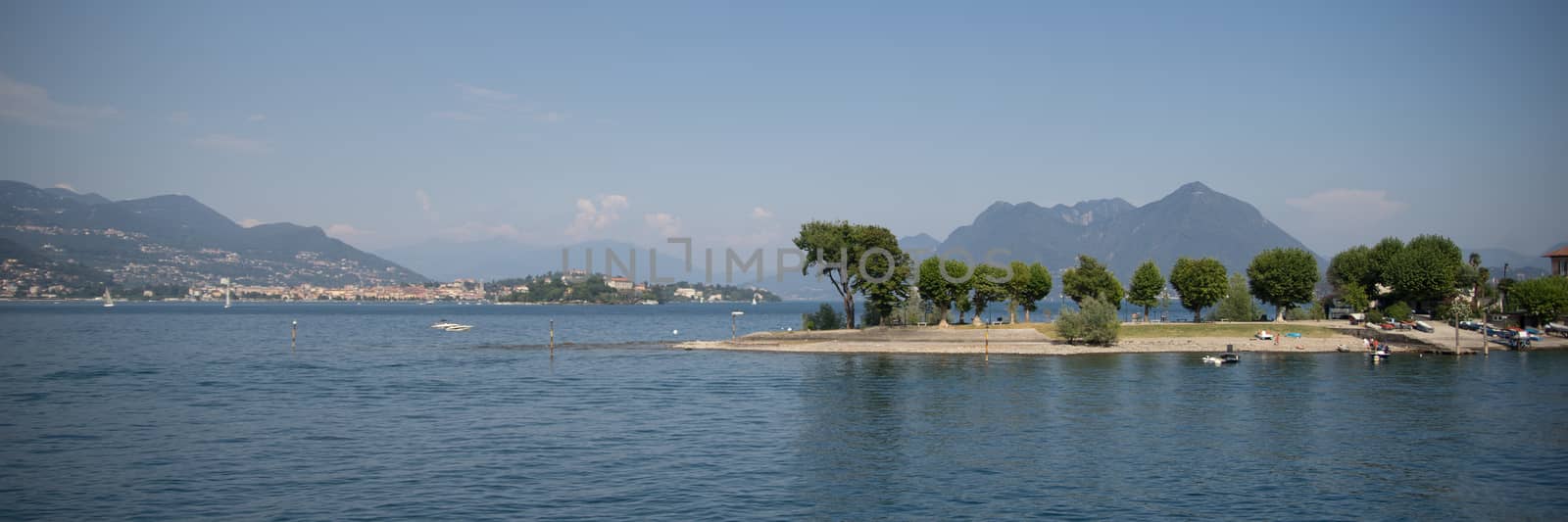 Summer resort on lago maggiore in north italy lombardy province