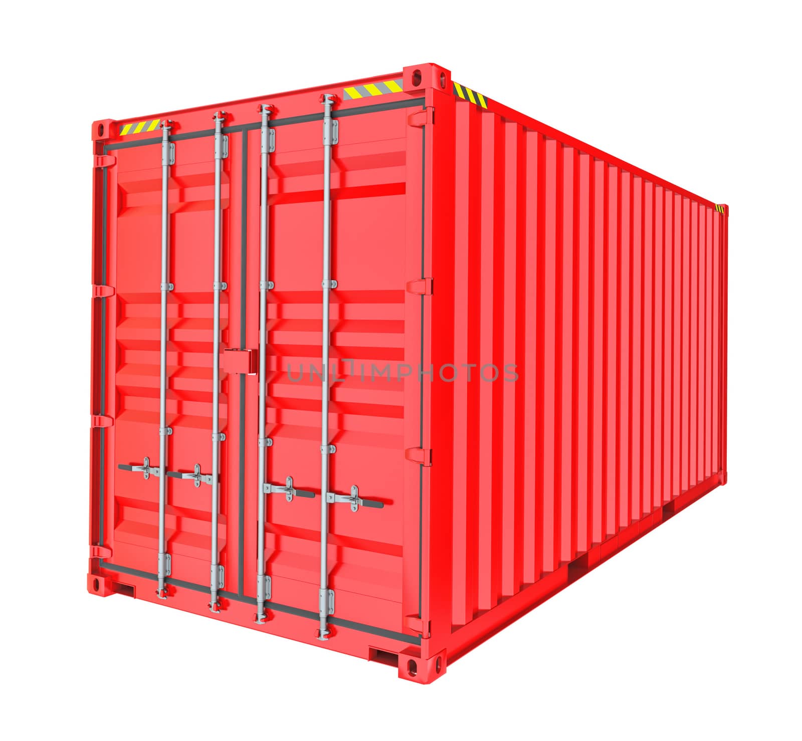 Red Cargo Container. Isoalted by cherezoff