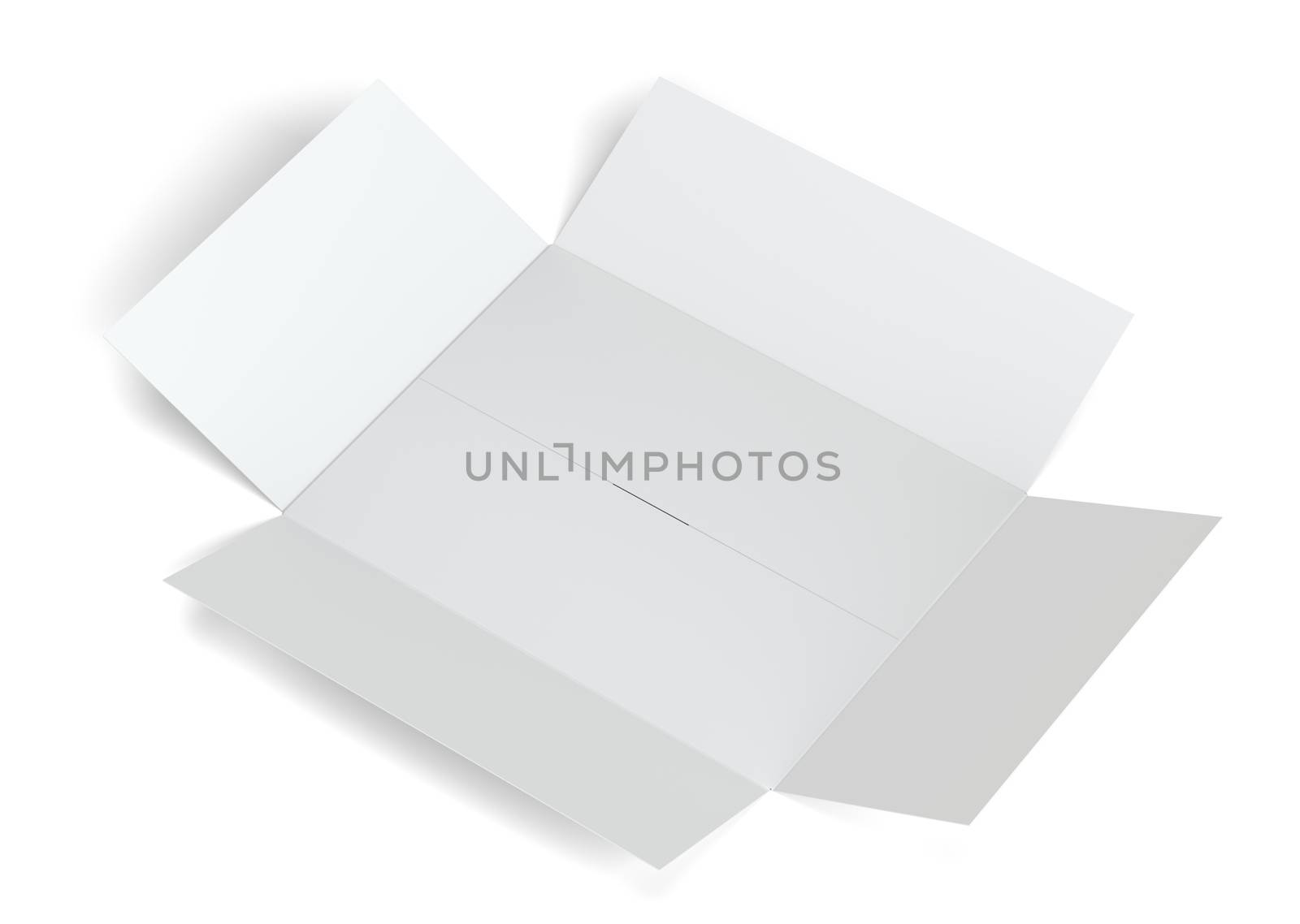 White open blank cardboard box. Isolated by cherezoff