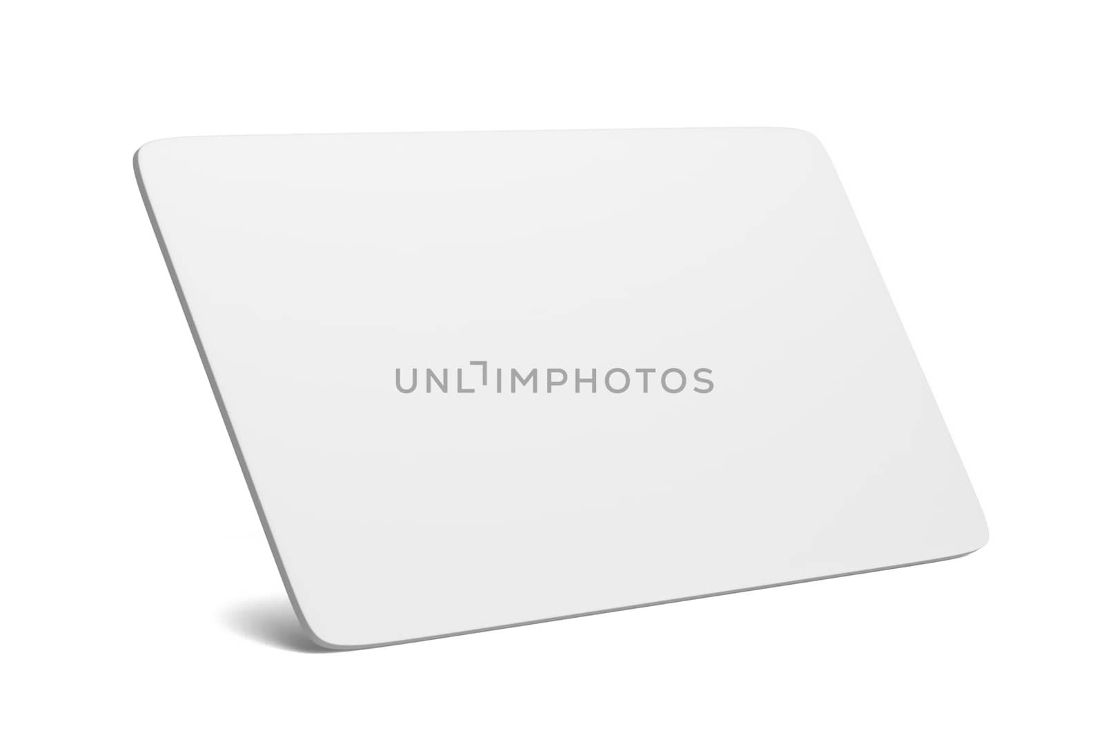 White blank card on white background by cherezoff