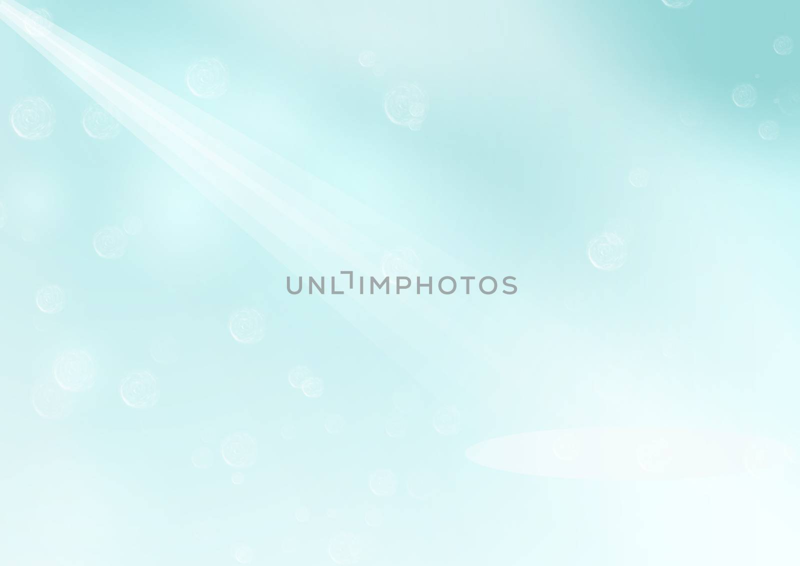 A light blue background with rays of light and a slight blur.