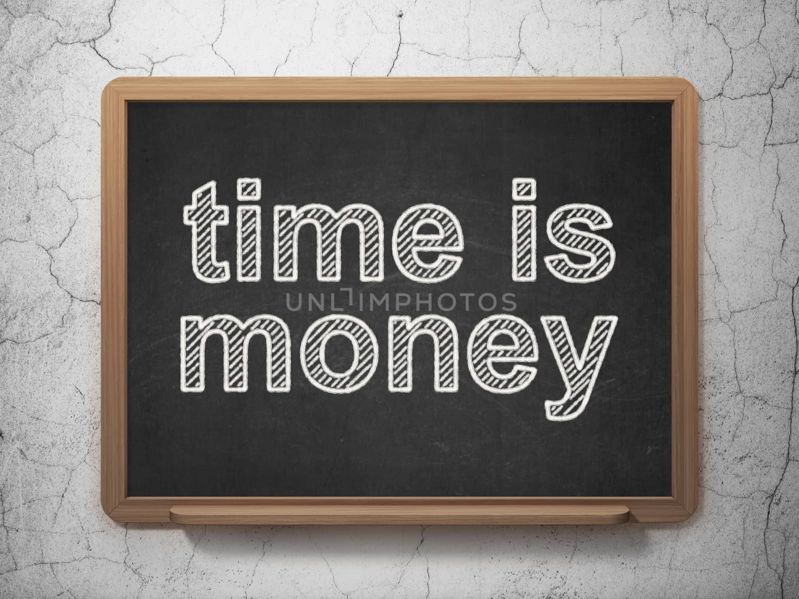 Finance concept: Time is Money on chalkboard background by maxkabakov